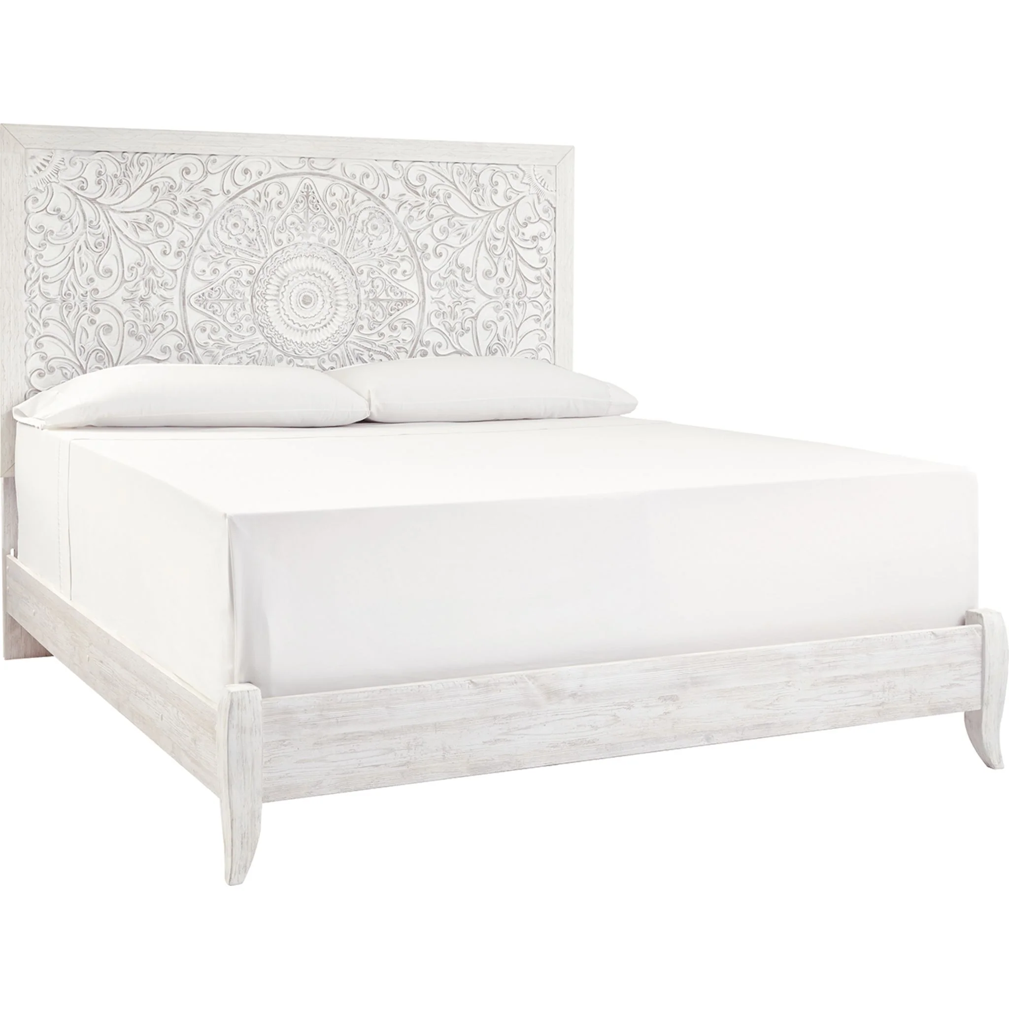 Jareth Panel Bed - Whitewash - Image 15