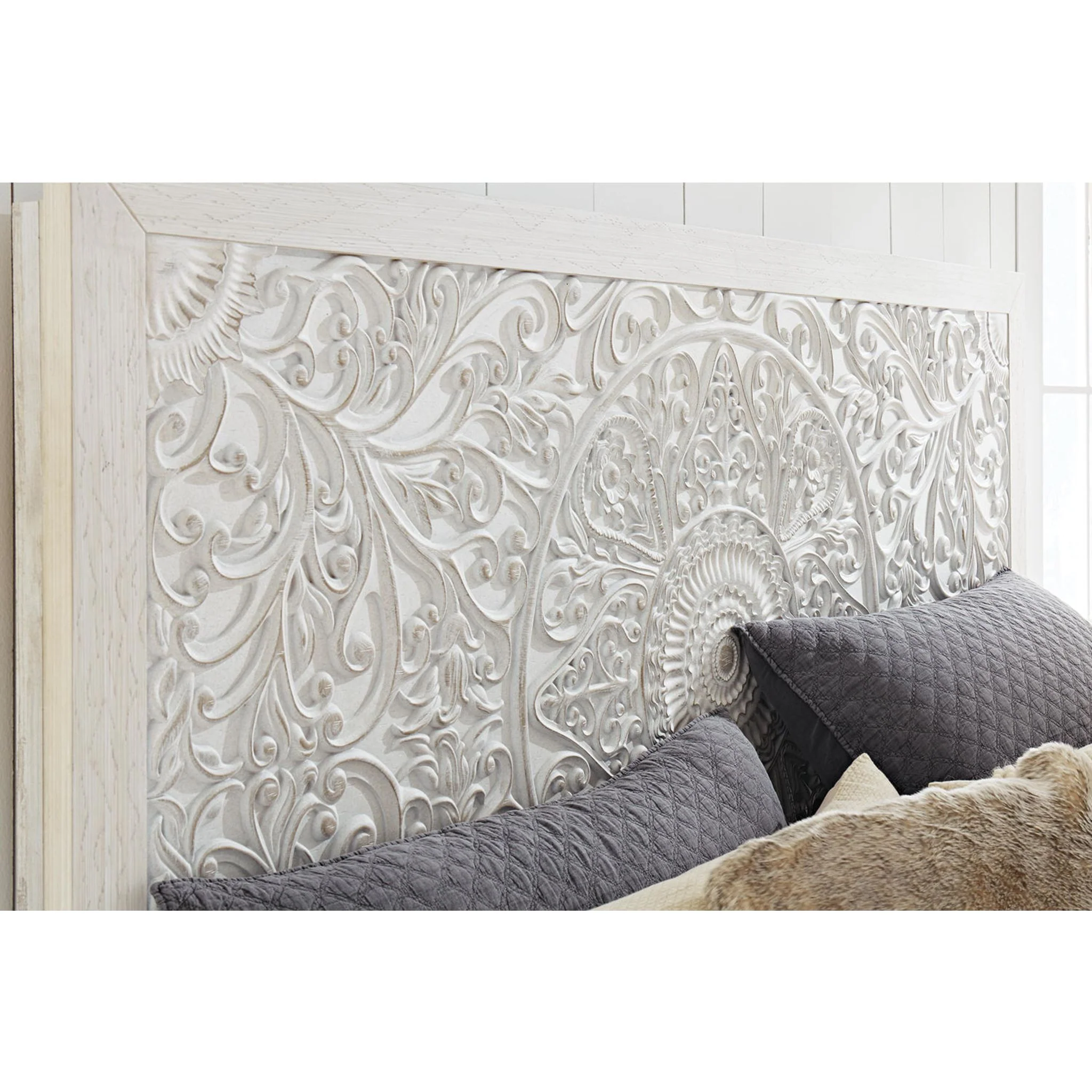 Jareth Panel Bed - Whitewash - Image 29