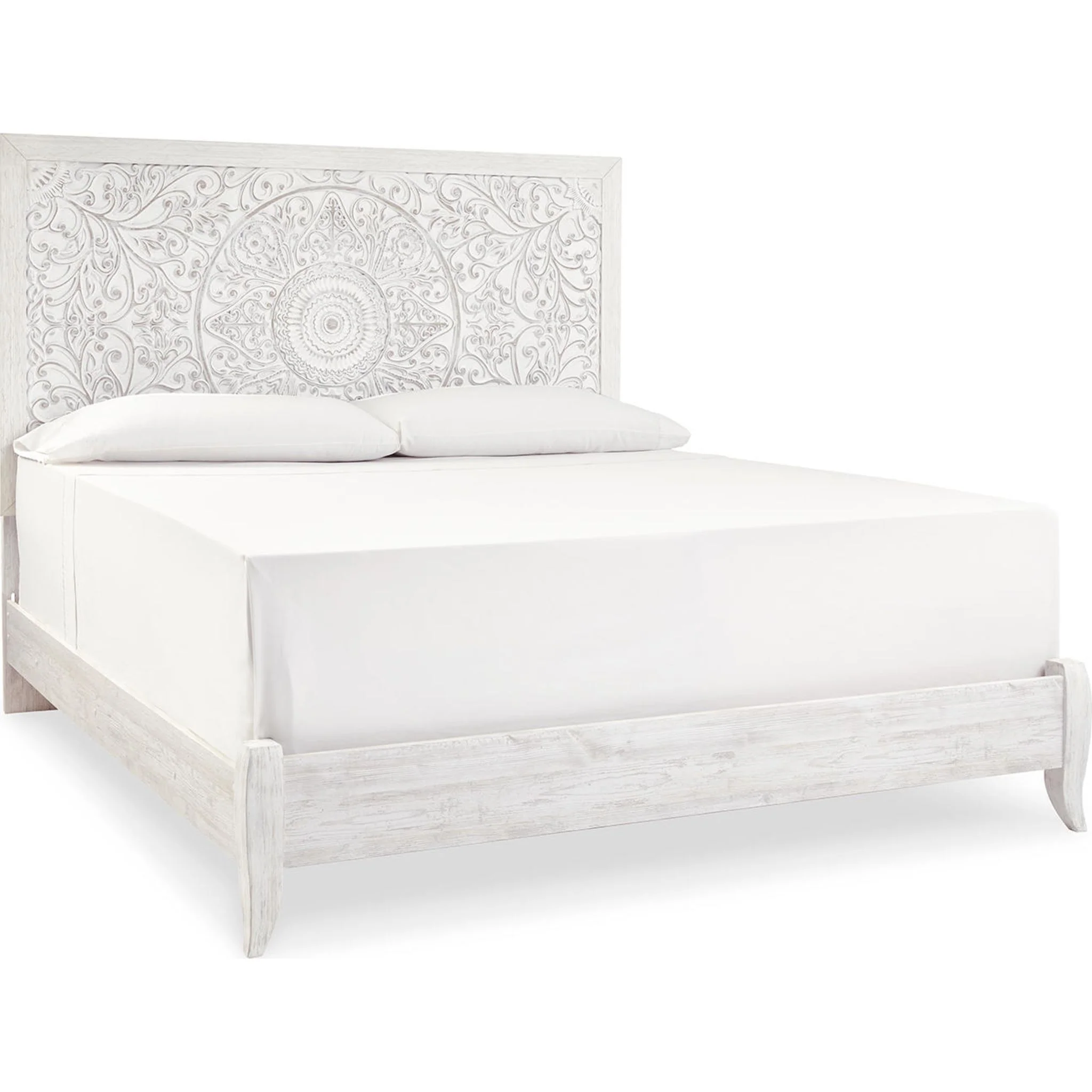 Jareth Panel Bed - Whitewash - Image 44