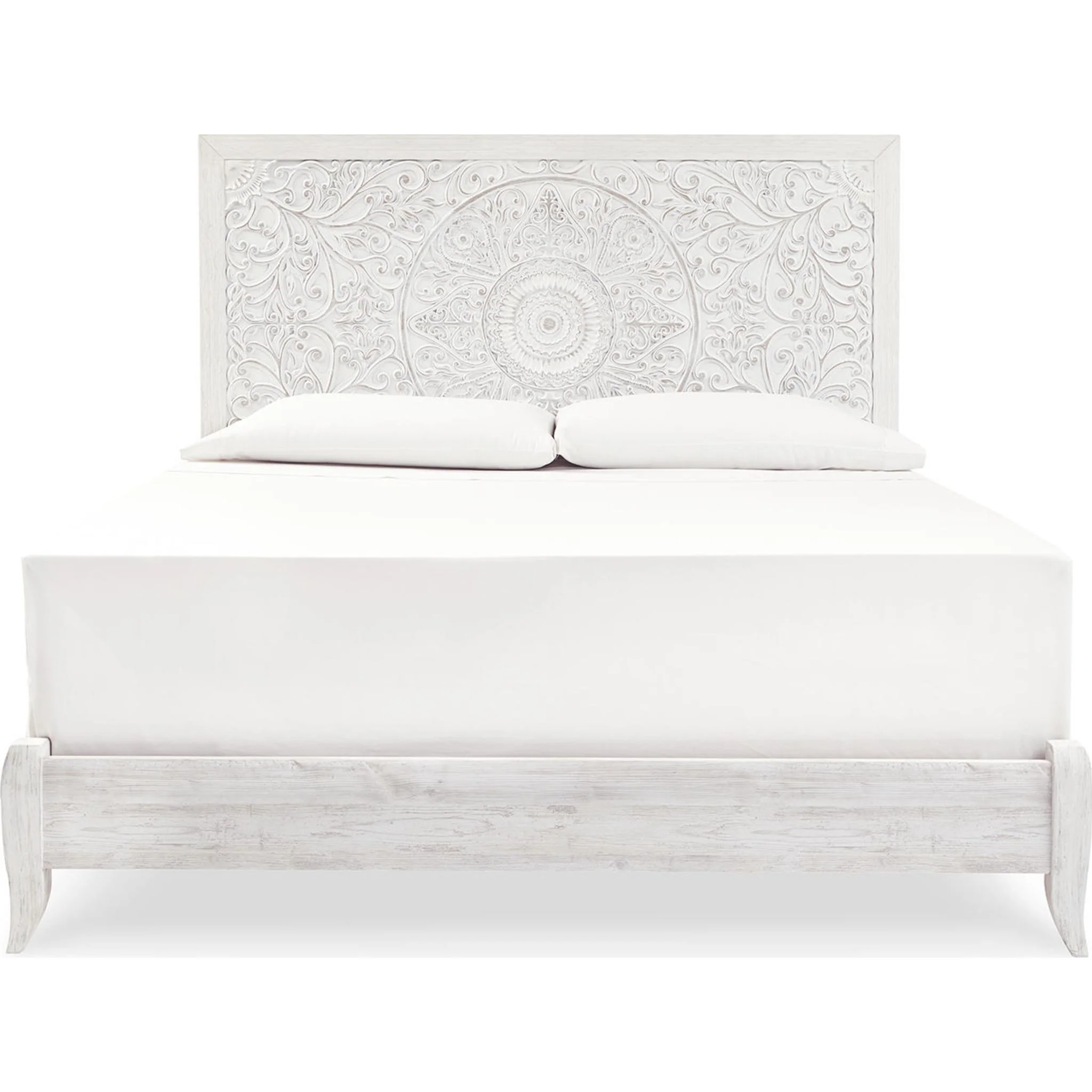 Jareth Panel Bed - Whitewash - Image 45