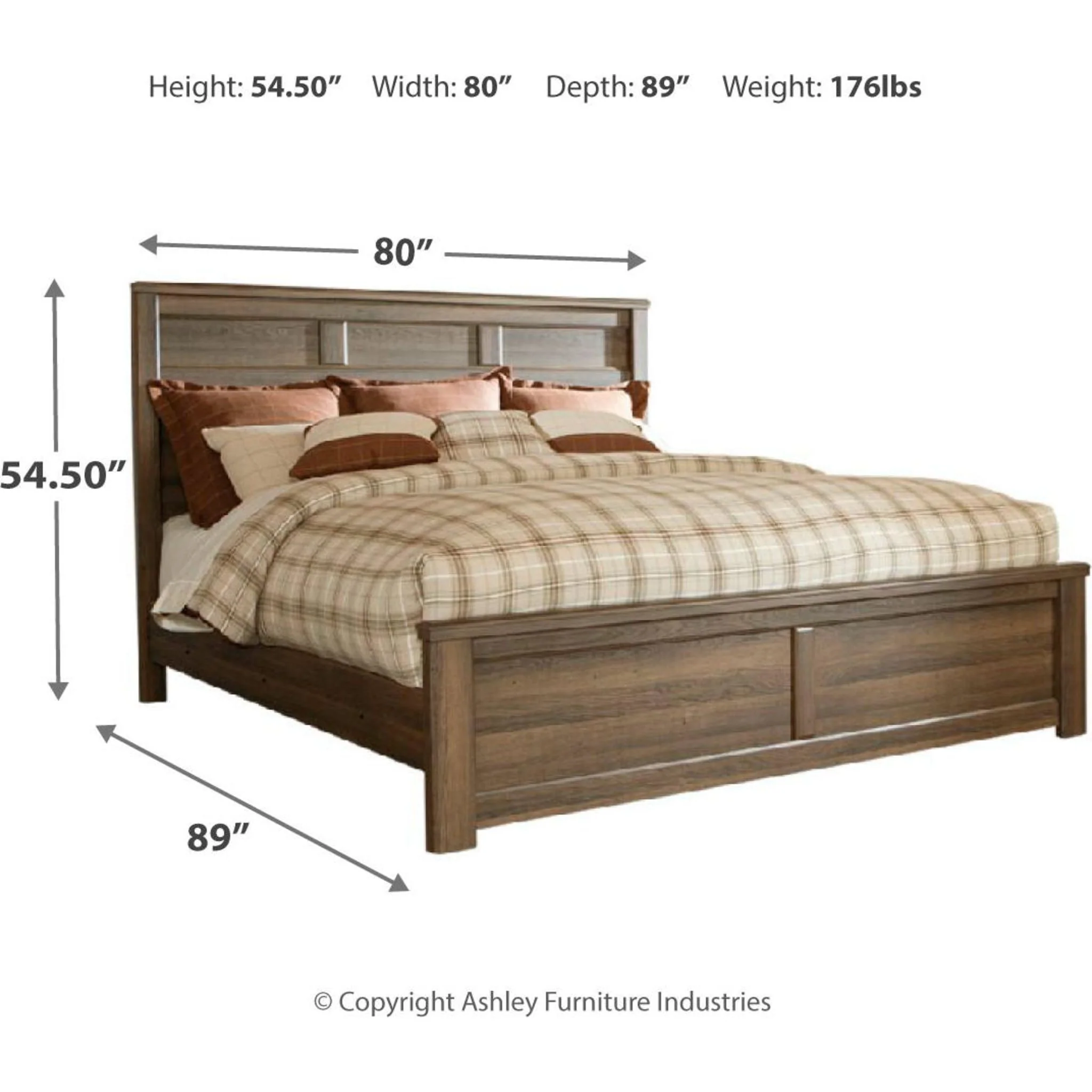 Juararo Panel Bed - Dark Brown - Image 29