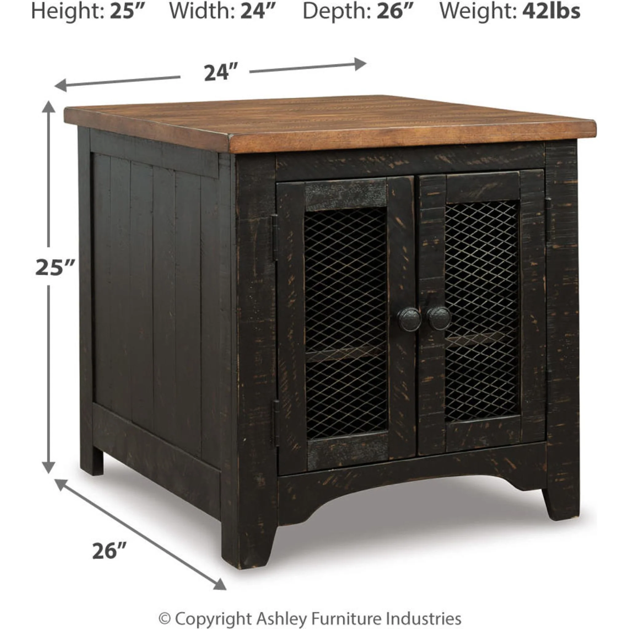 Kendell End Table - Black/Brown - Image 16