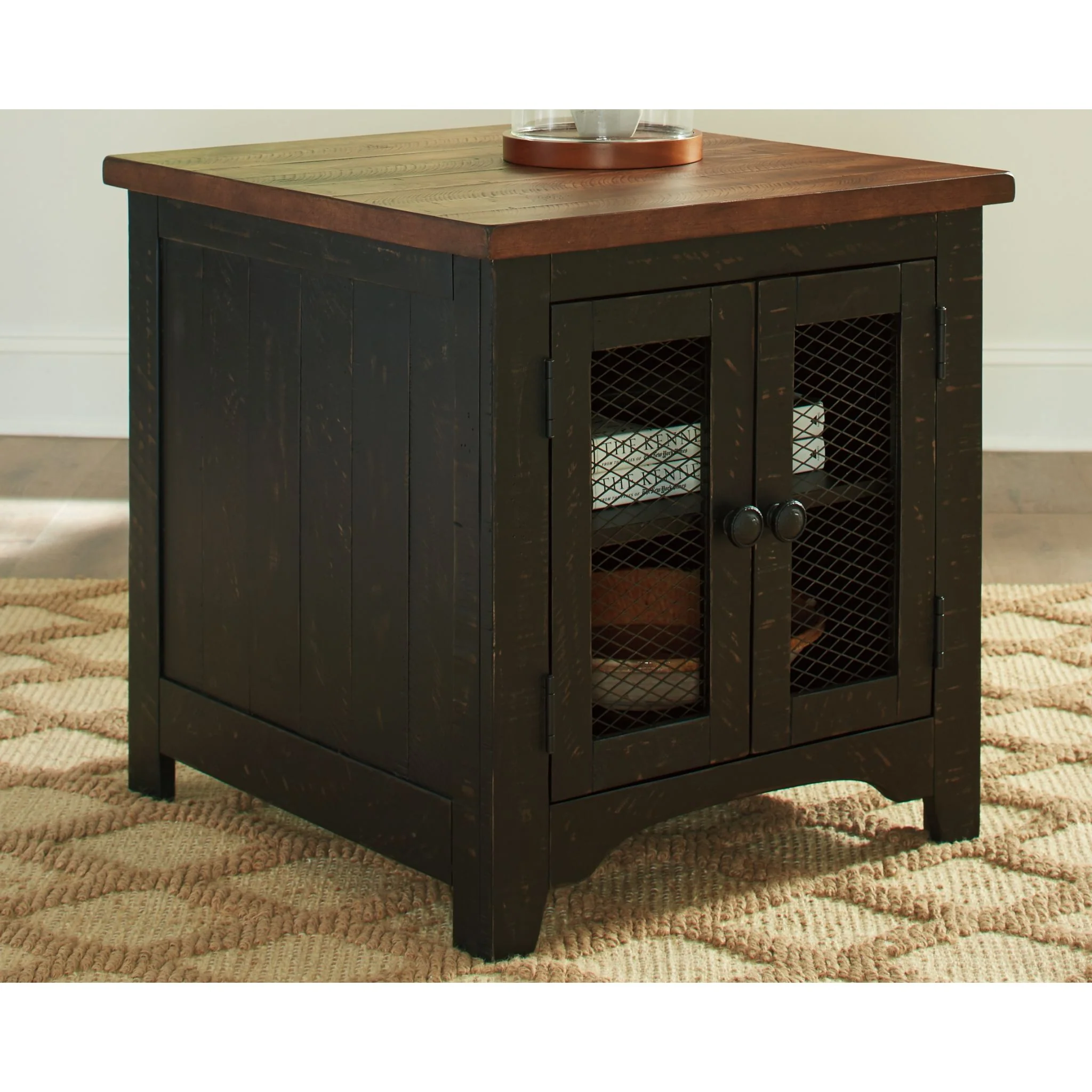 Kendell End Table - Black/Brown - Image 2