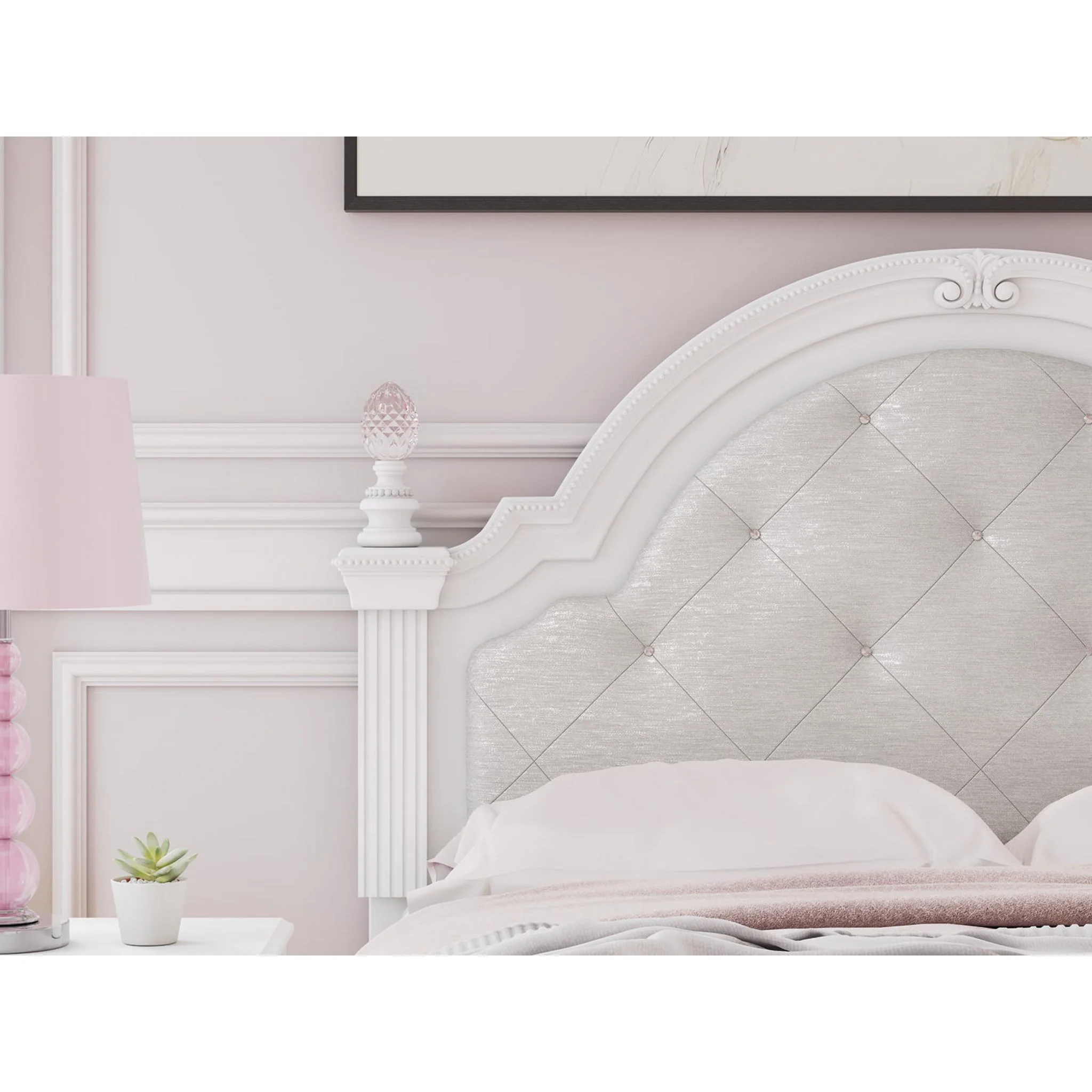 Kozlani Full Panel Headboard - White - Image 2