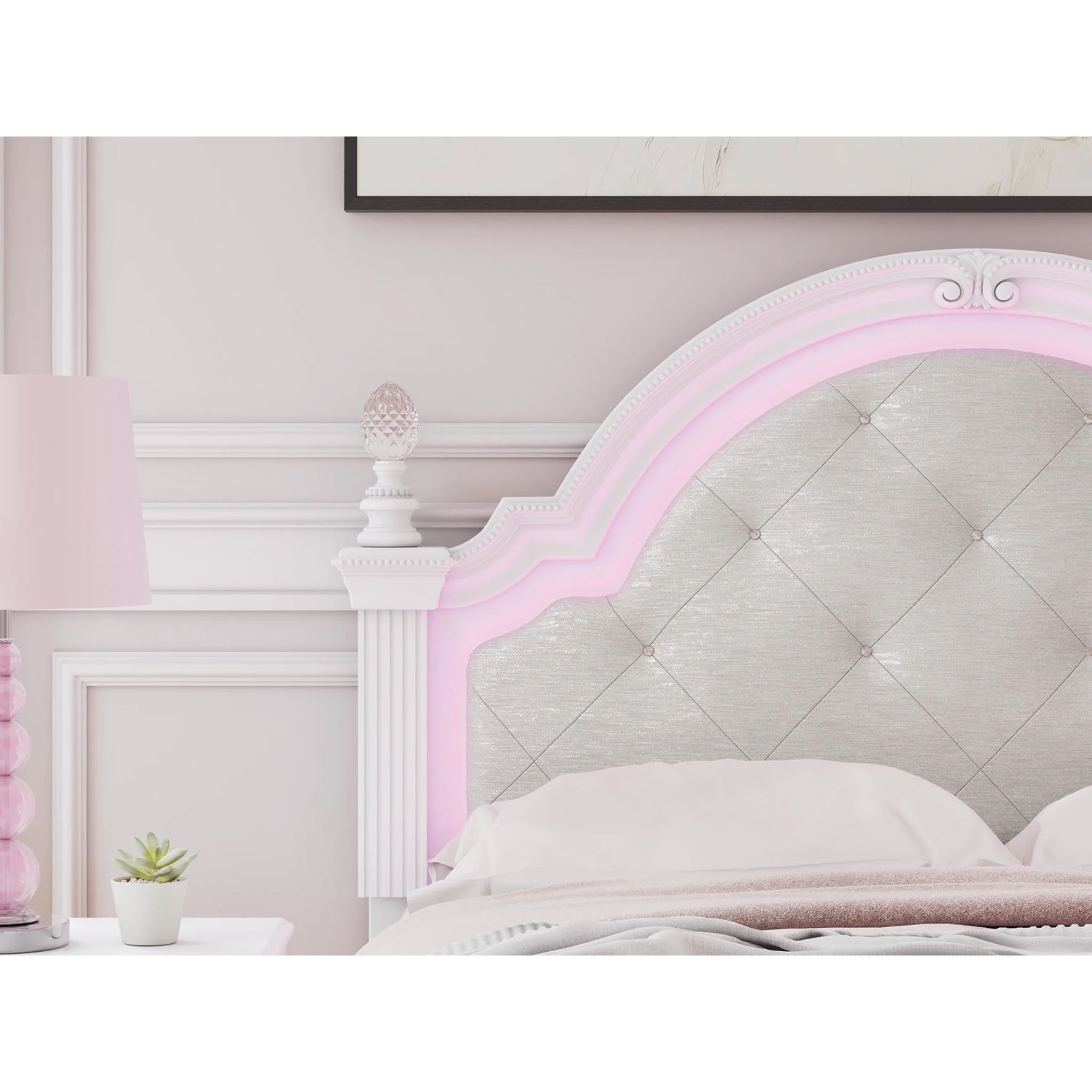 Kozlani Full Panel Headboard - White - Image 4