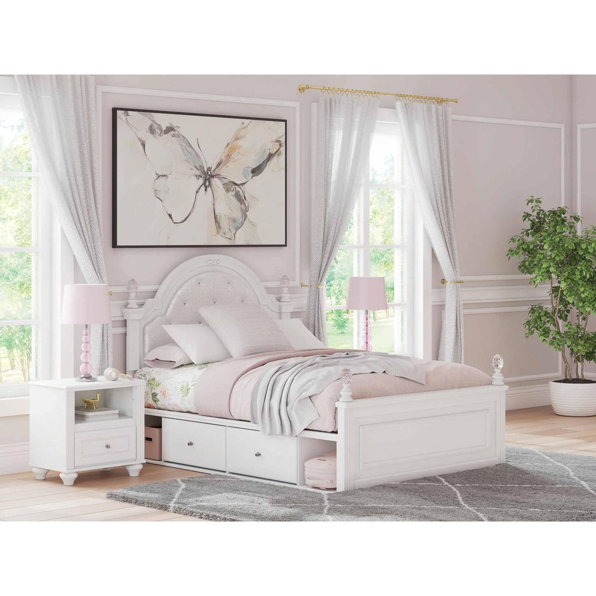Kozlani Full Storage Bed - White - Image 2