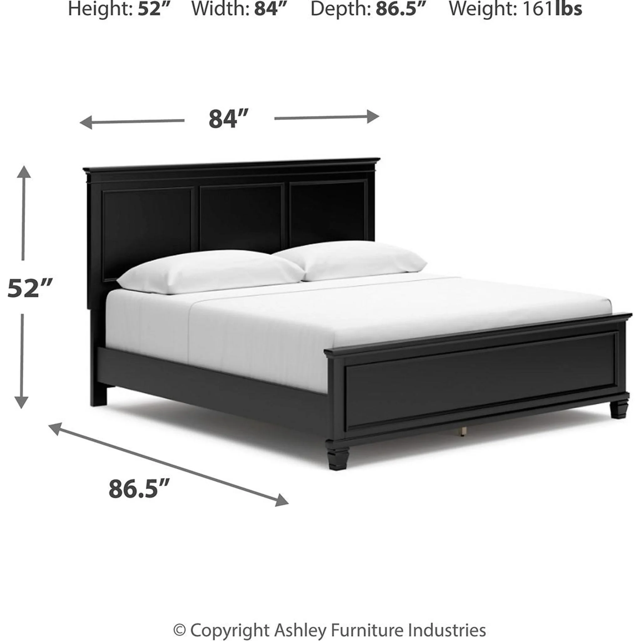 Lanolee Panel Bed - Black - Image 27