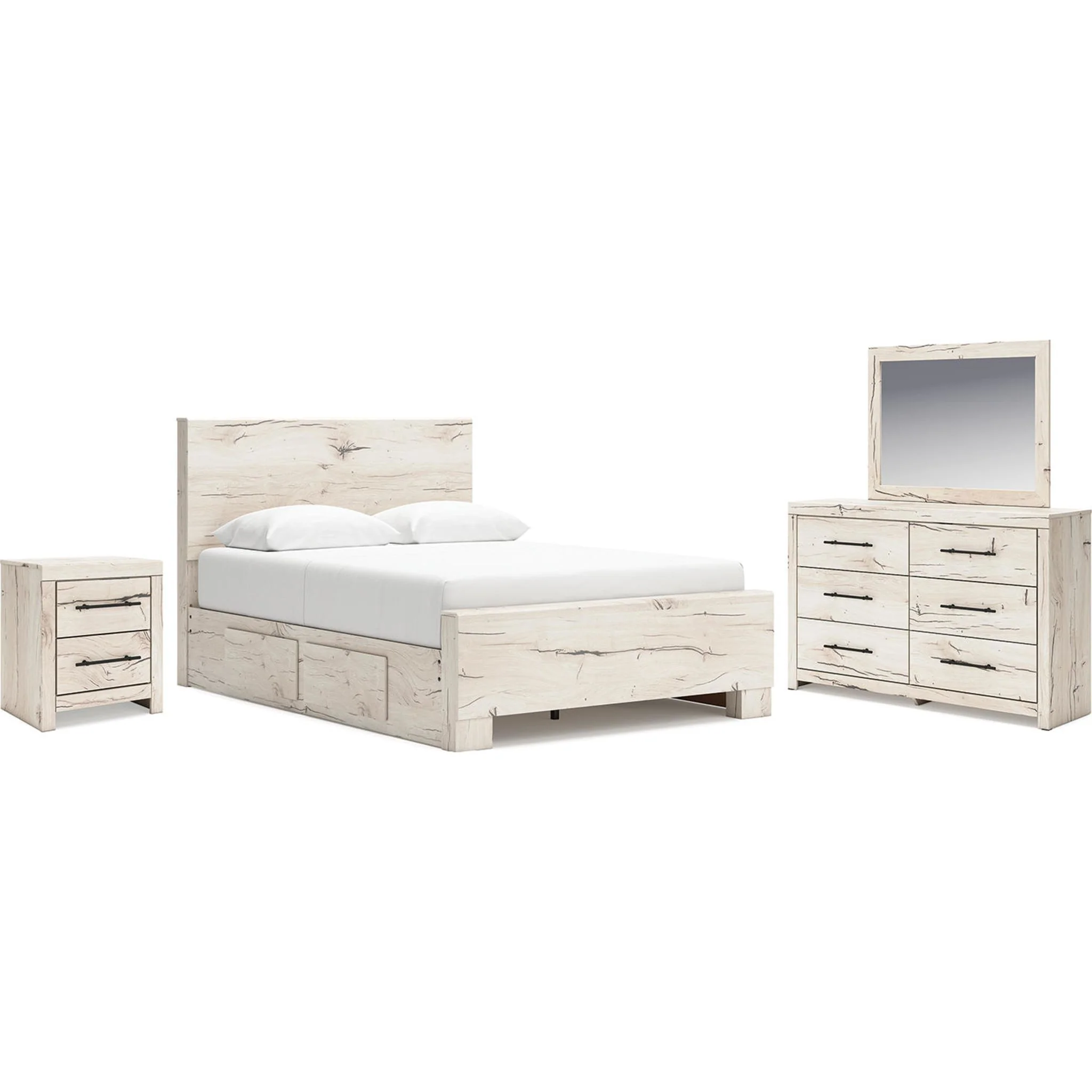 Lawroy 6 Piece Queen Storage Bedroom - Light Natural