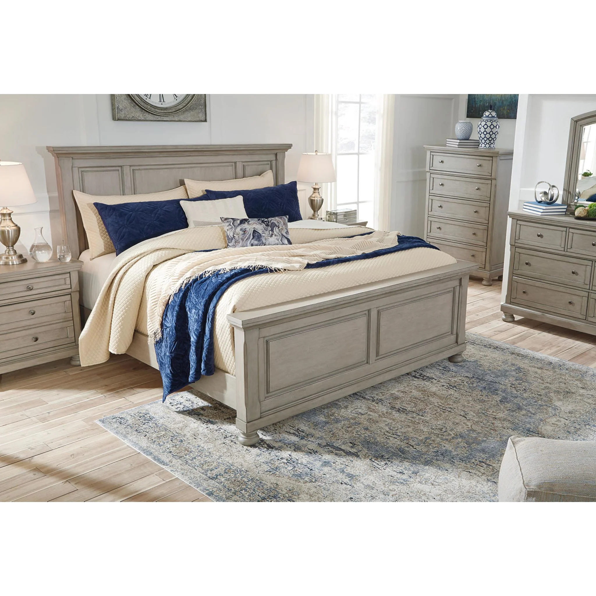 Lettner Queen Storage Bed - Light Gray - Image 9
