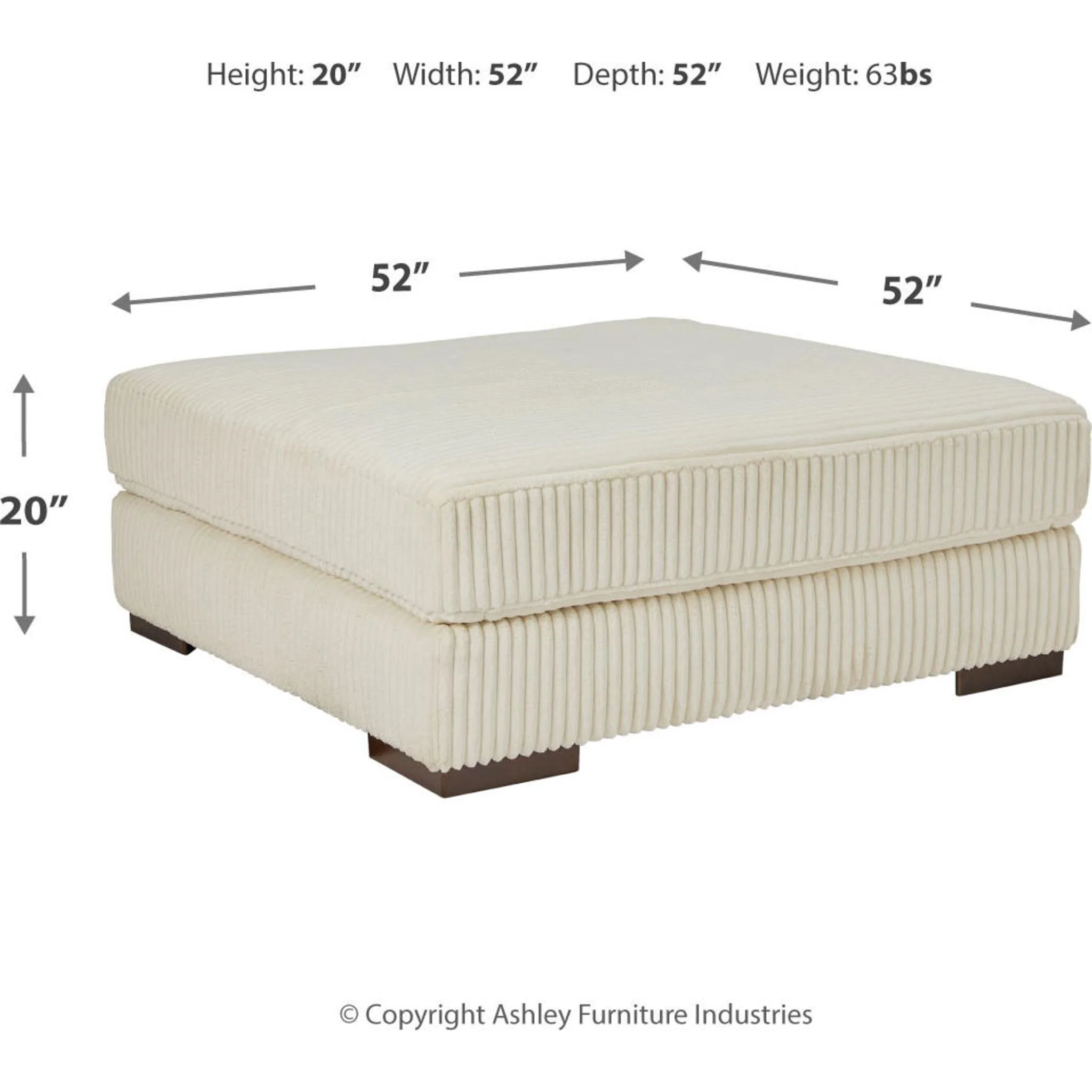 Lindyn Oversized Accent Ottoman - Image 5