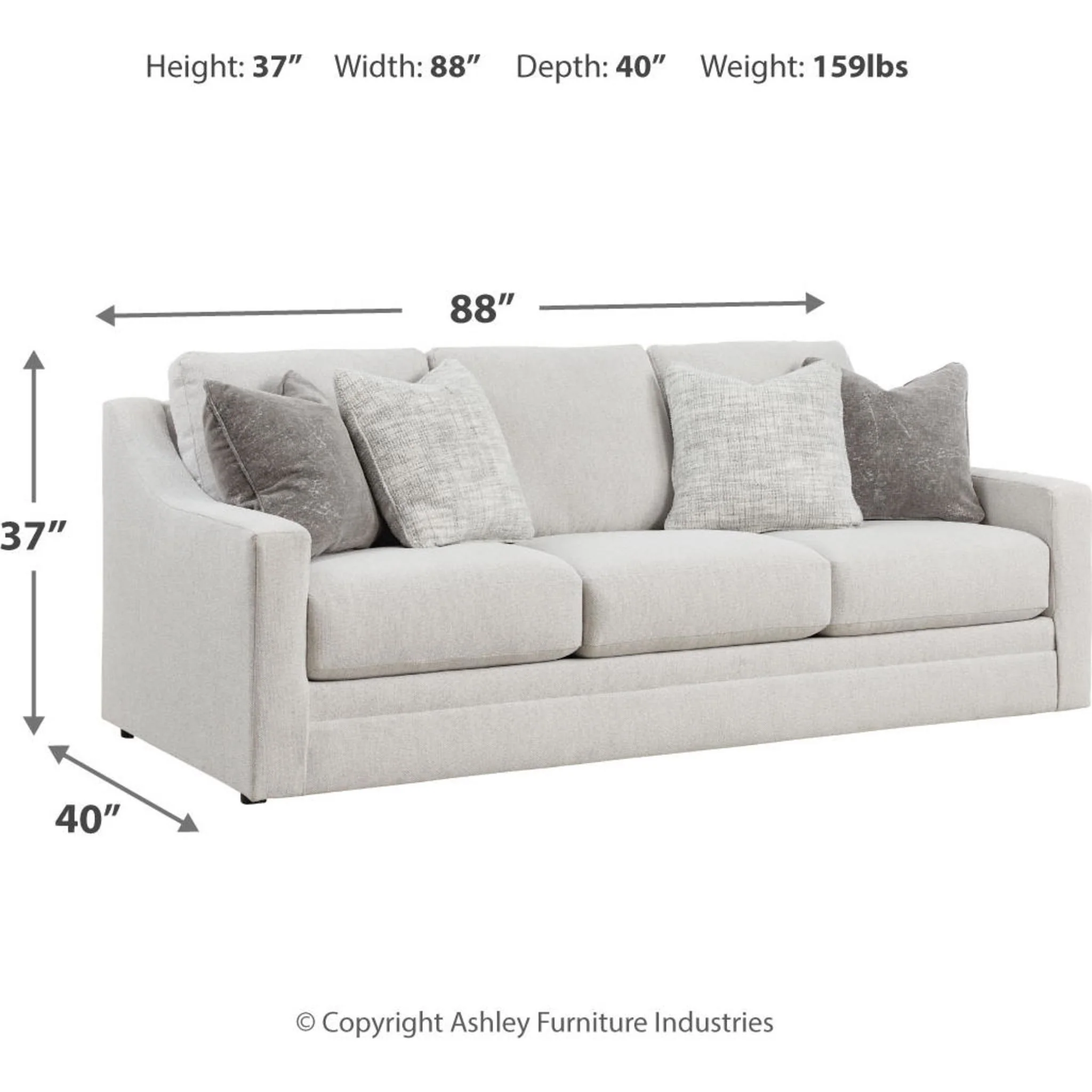 Maitelynn Sofa - Chalk - Image 21