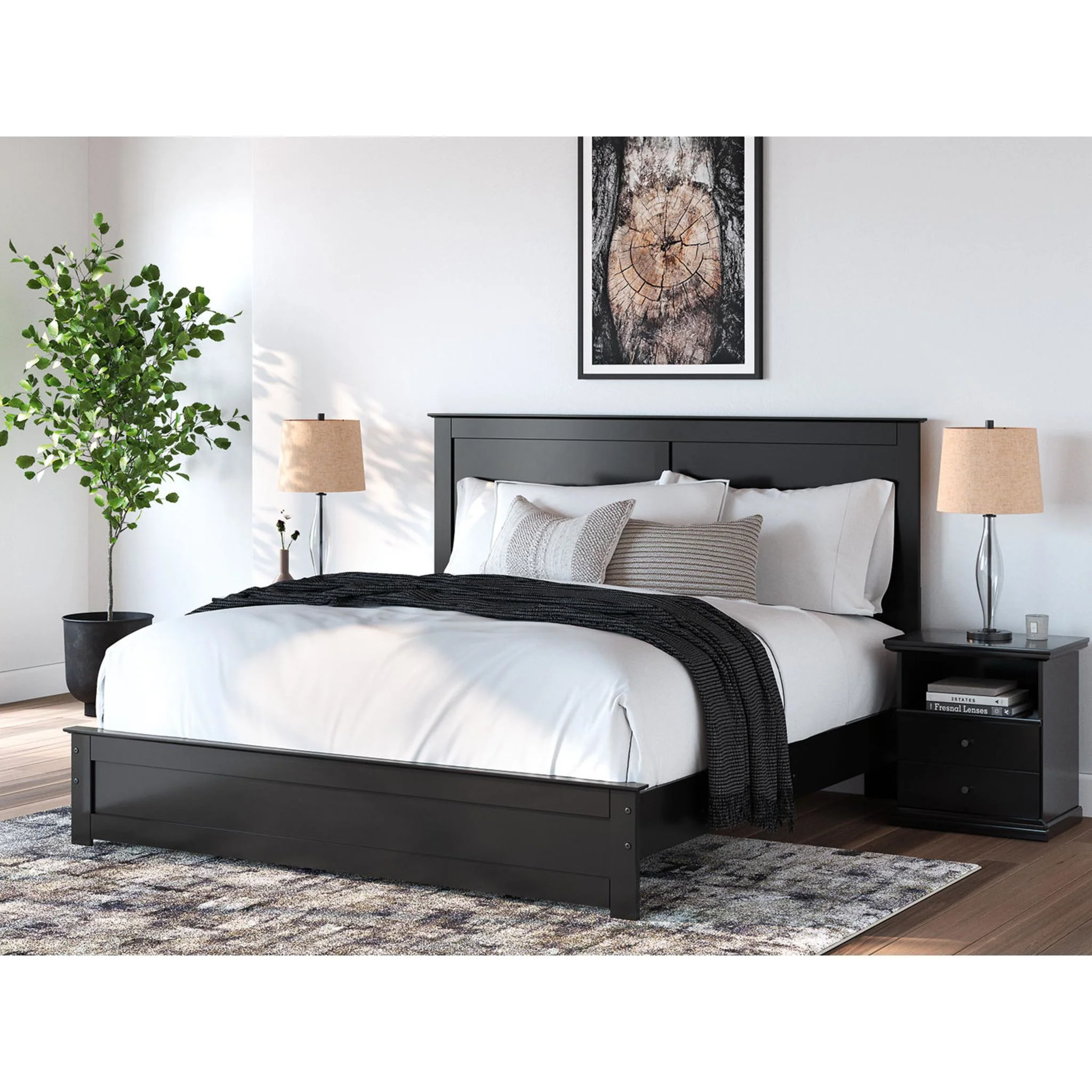 Maribel Panel Bed - Black - Image 21
