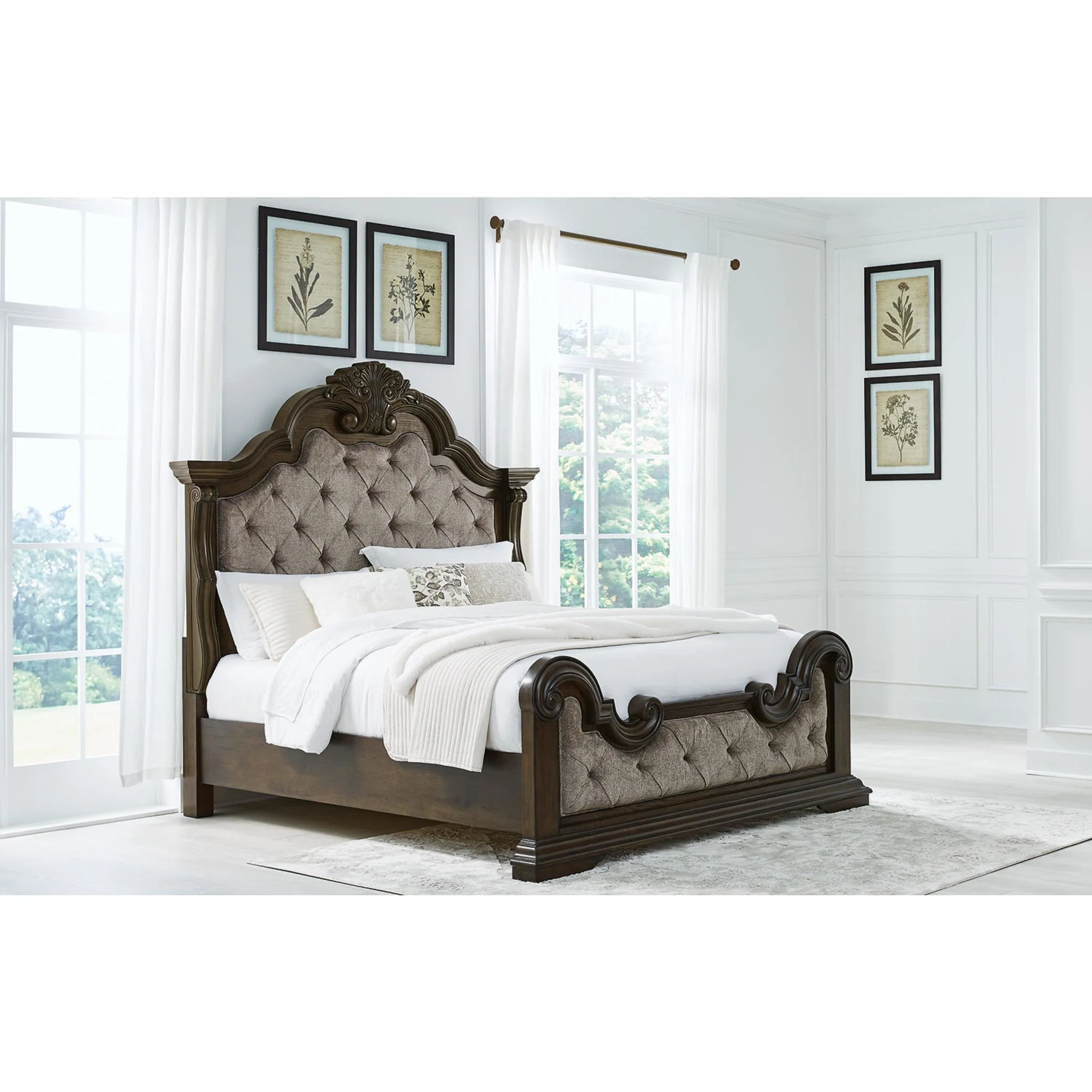 Maylee Panel Bed - Dark Brown - Image 13
