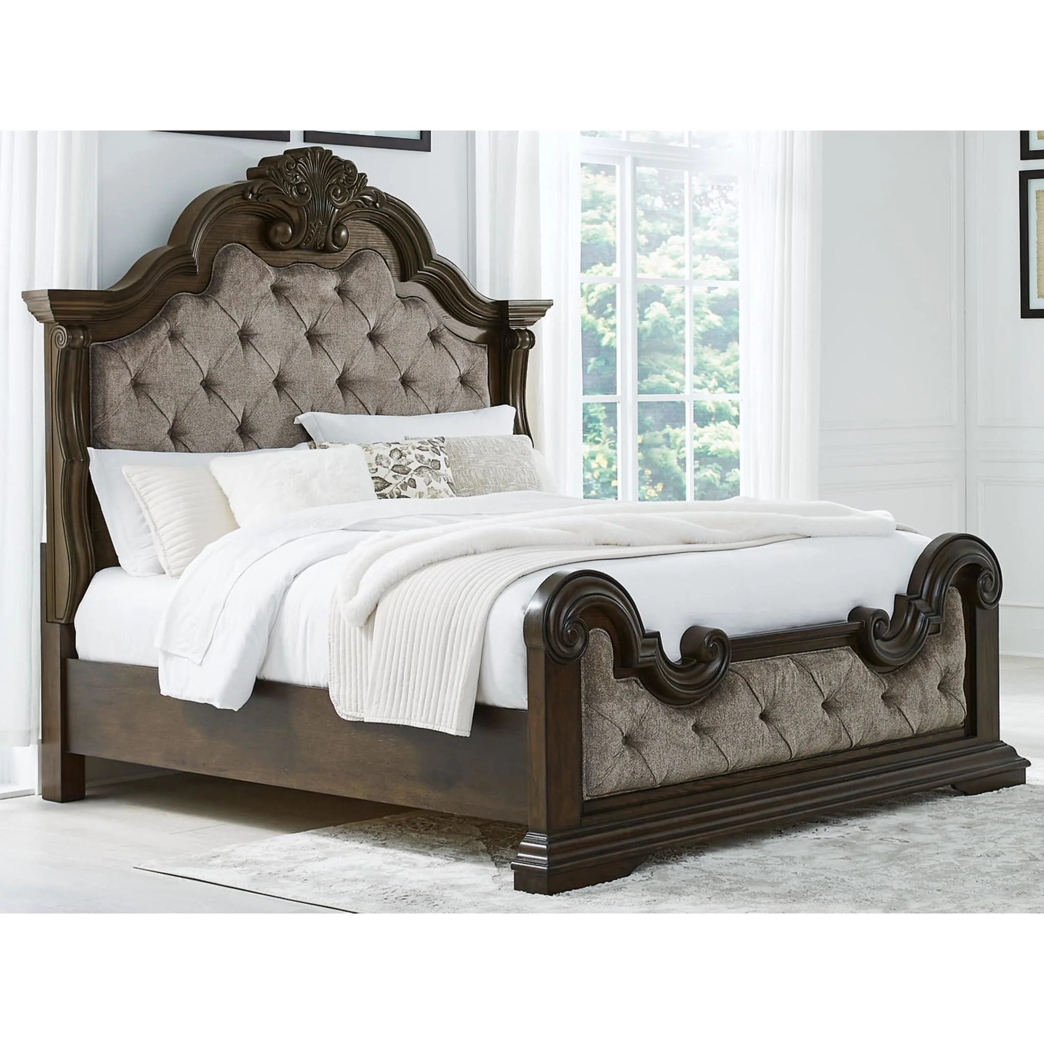 Maylee Panel Bed - Dark Brown - Image 6