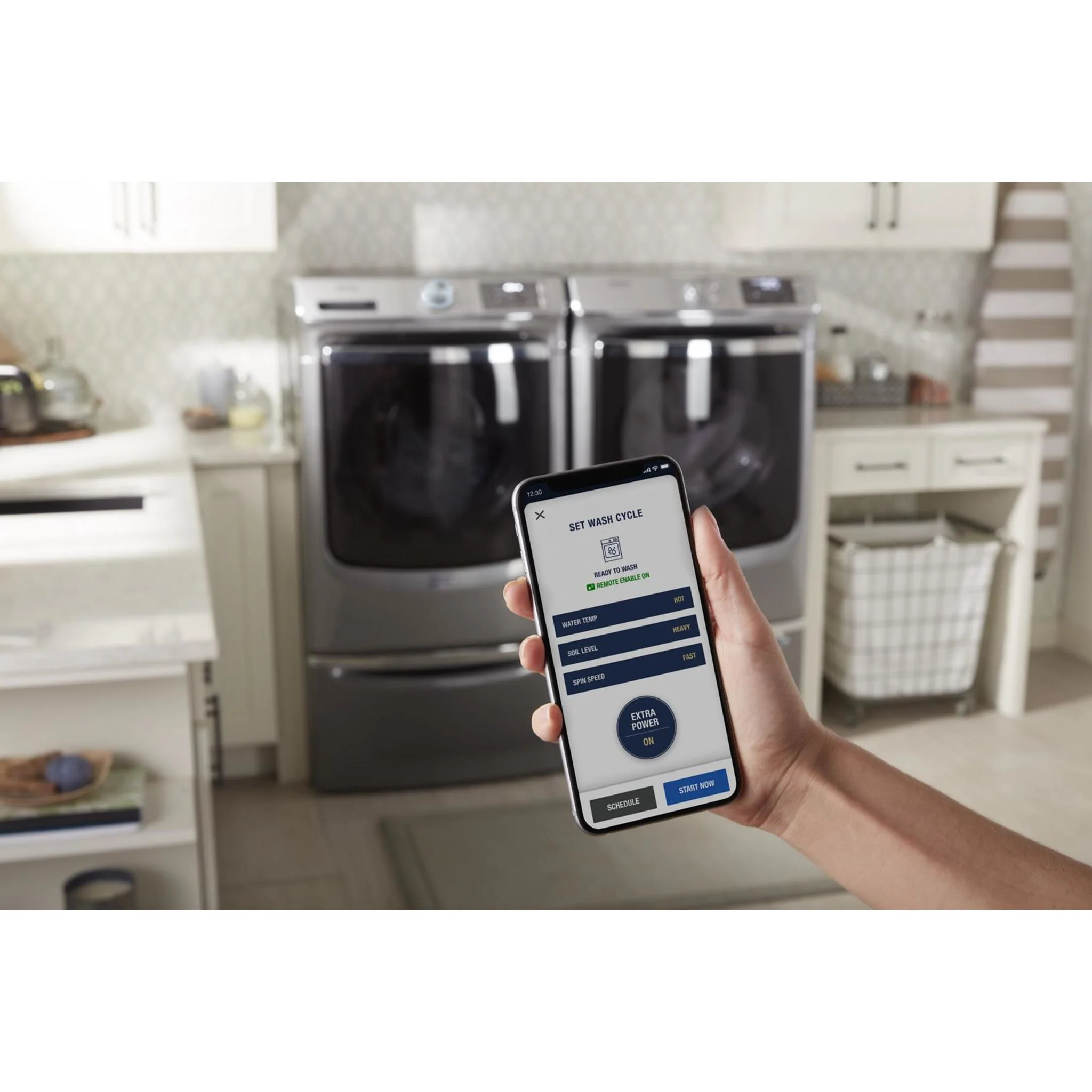 Maytag Smart Front Load Gas Dryer with Extra Power & Advanced Moisture Sensing - 7.3 Cu. Ft. - Metallic Slate (MGD8630HC) - Image 24
