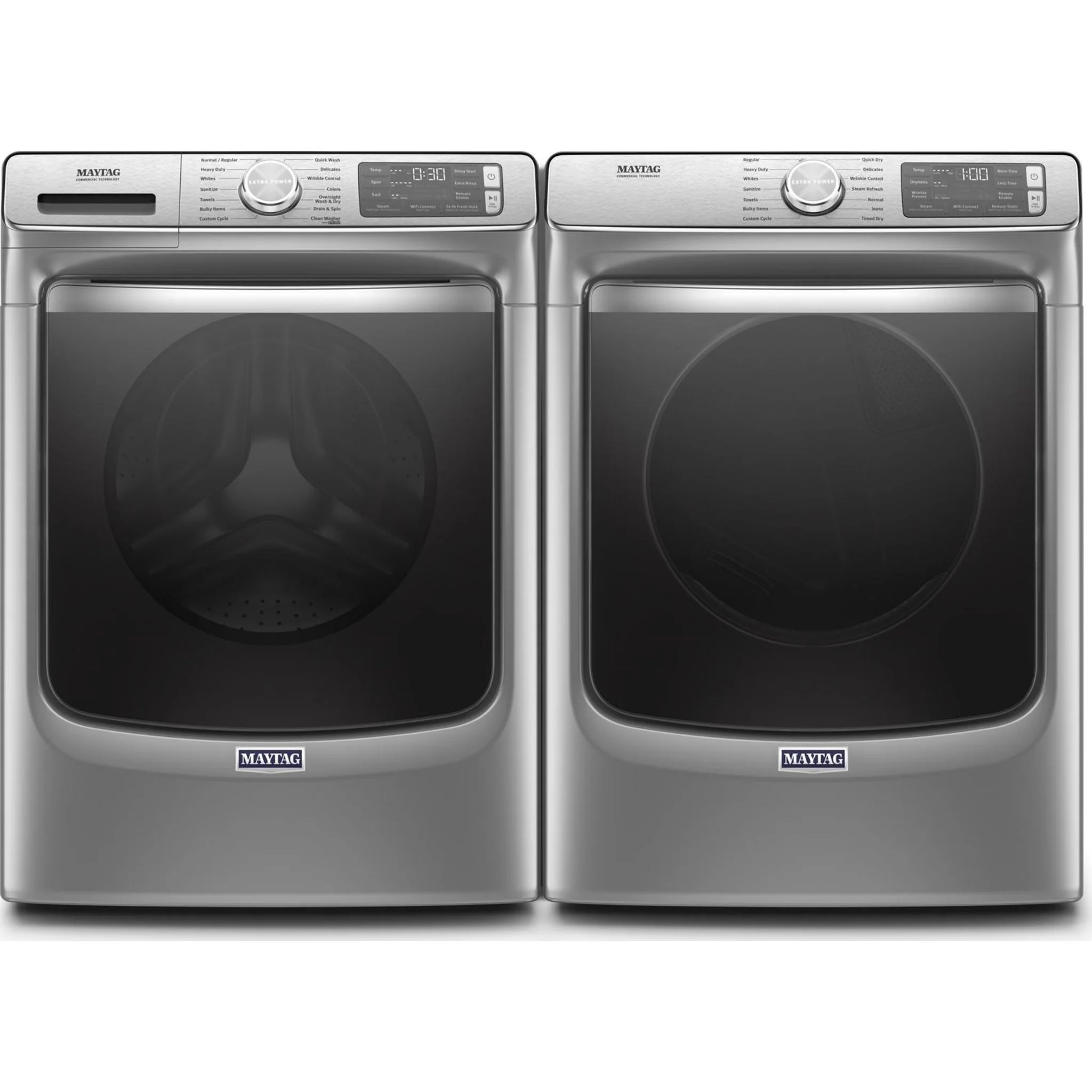 Maytag Smart Front Load Gas Dryer with Extra Power & Advanced Moisture Sensing - 7.3 Cu. Ft. - Metallic Slate (MGD8630HC) - Image 8