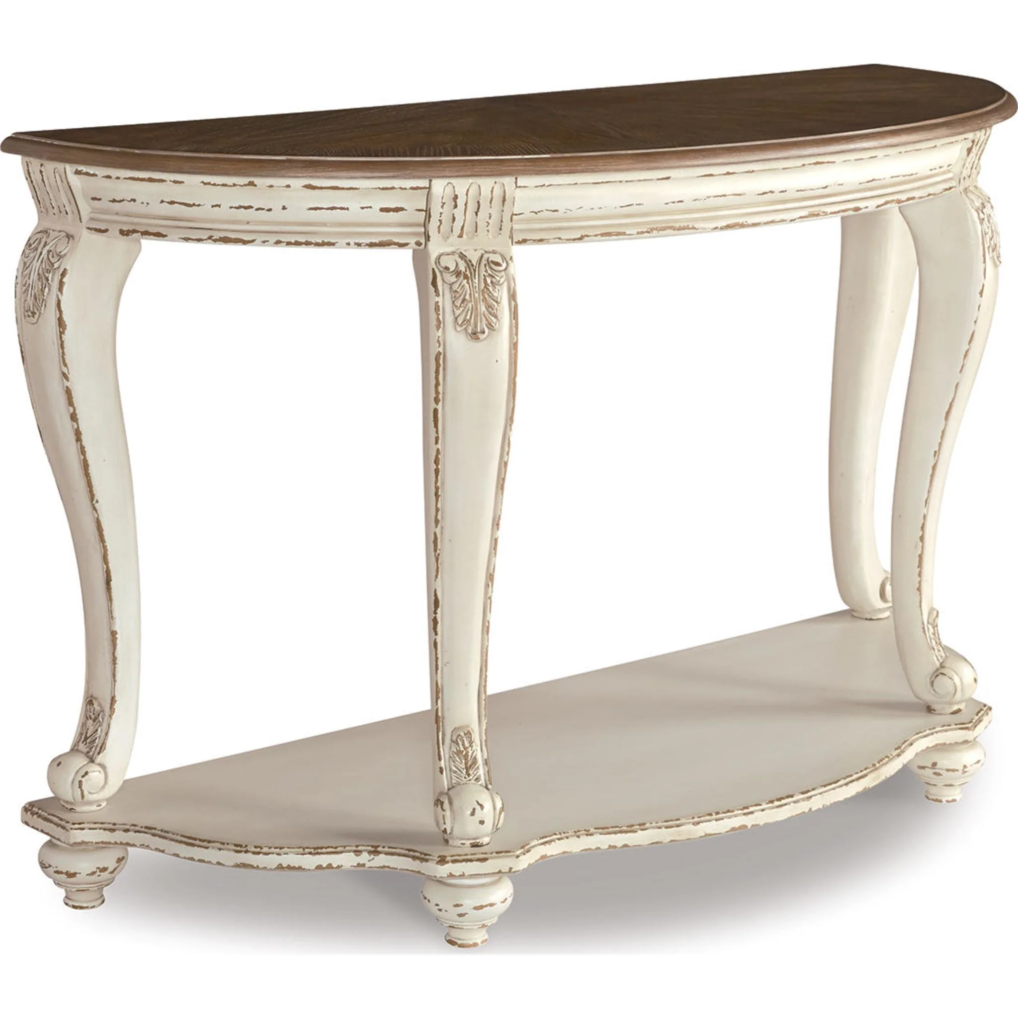 Meinertz Sofa Table - White/Brown - Image 11