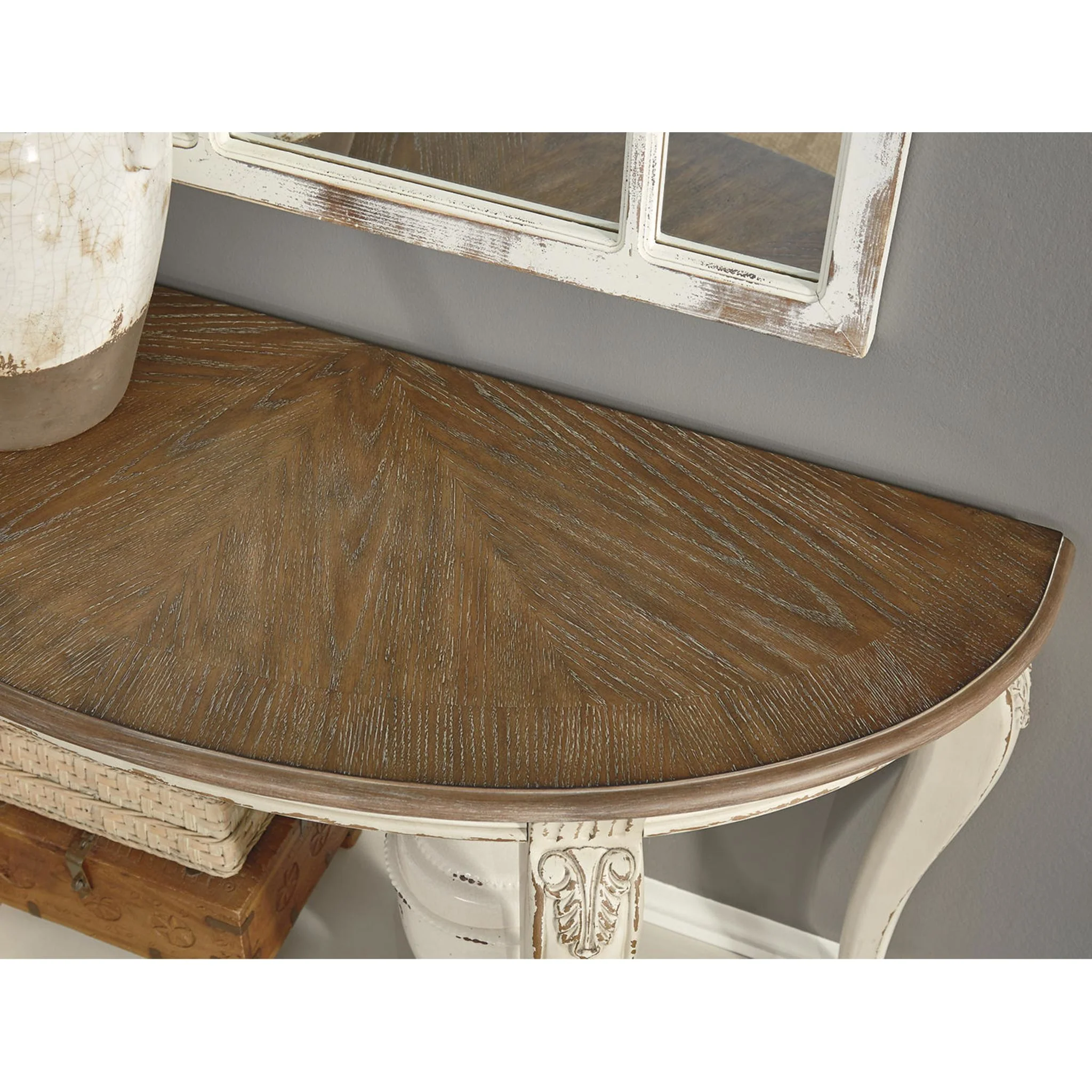 Meinertz Sofa Table - White/Brown - Image 24