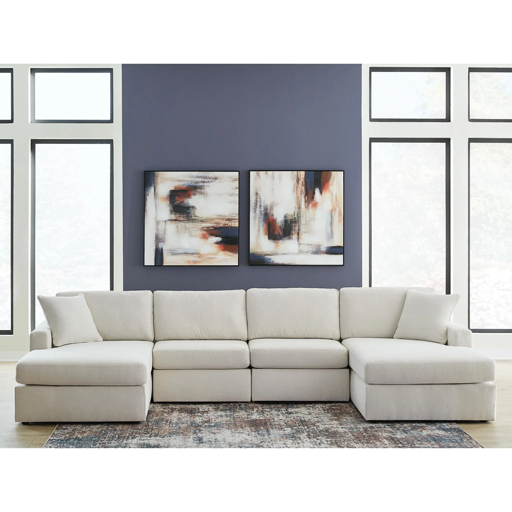Modmax 4 Piece Modular Sectional with Double Chaise - Image 6