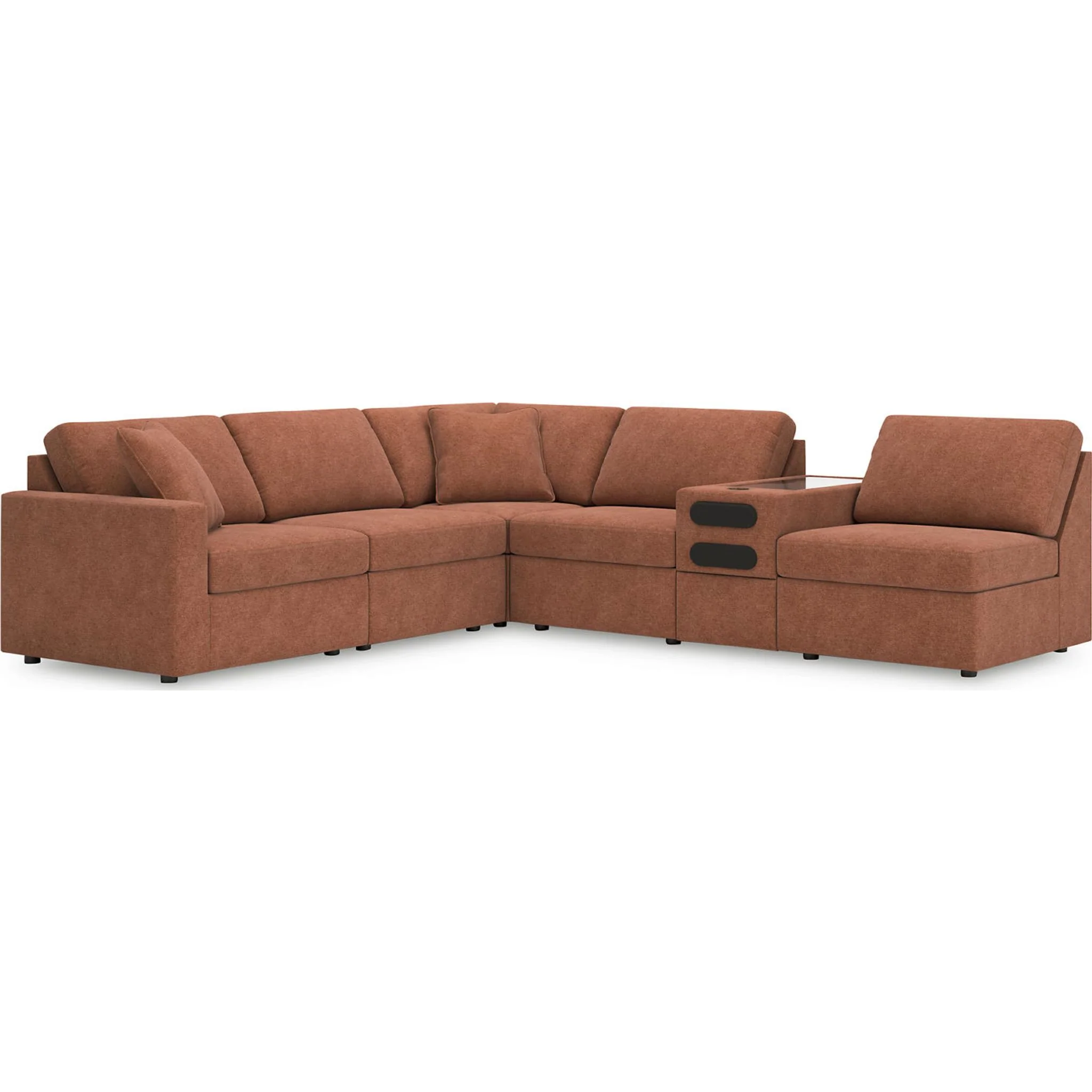 Modmax 6 Piece Modular Sectional with Audio Console