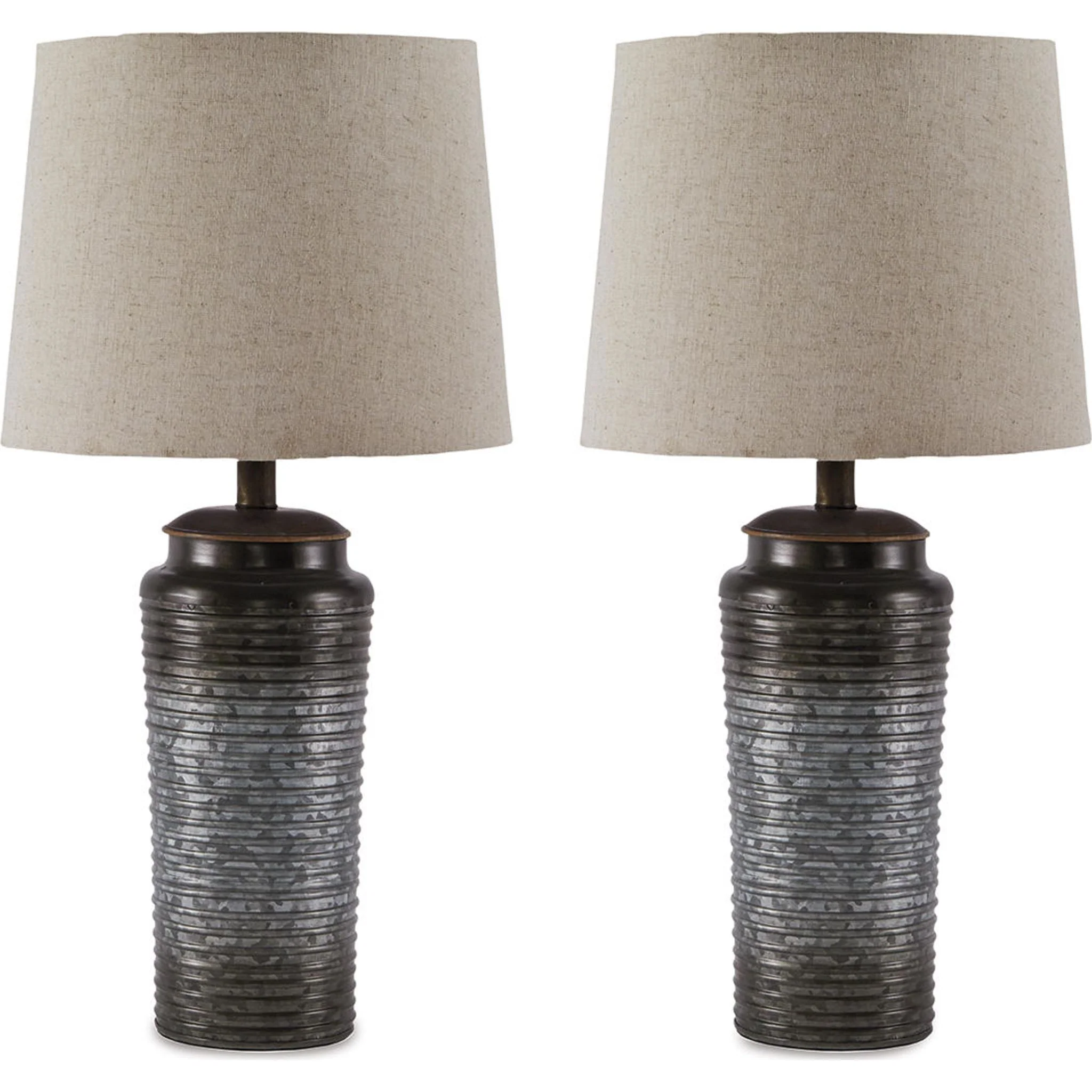 Norbert Table Lamp Pair - Gray 25.00"