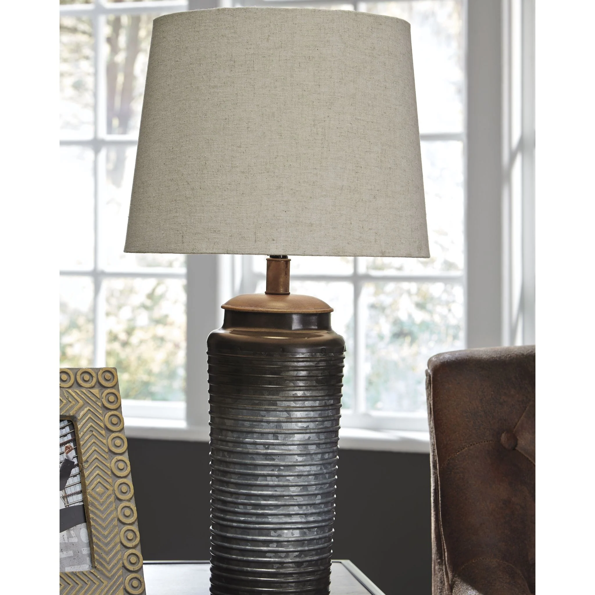 Norbert Table Lamp Pair - Gray 25.00" - Image 3
