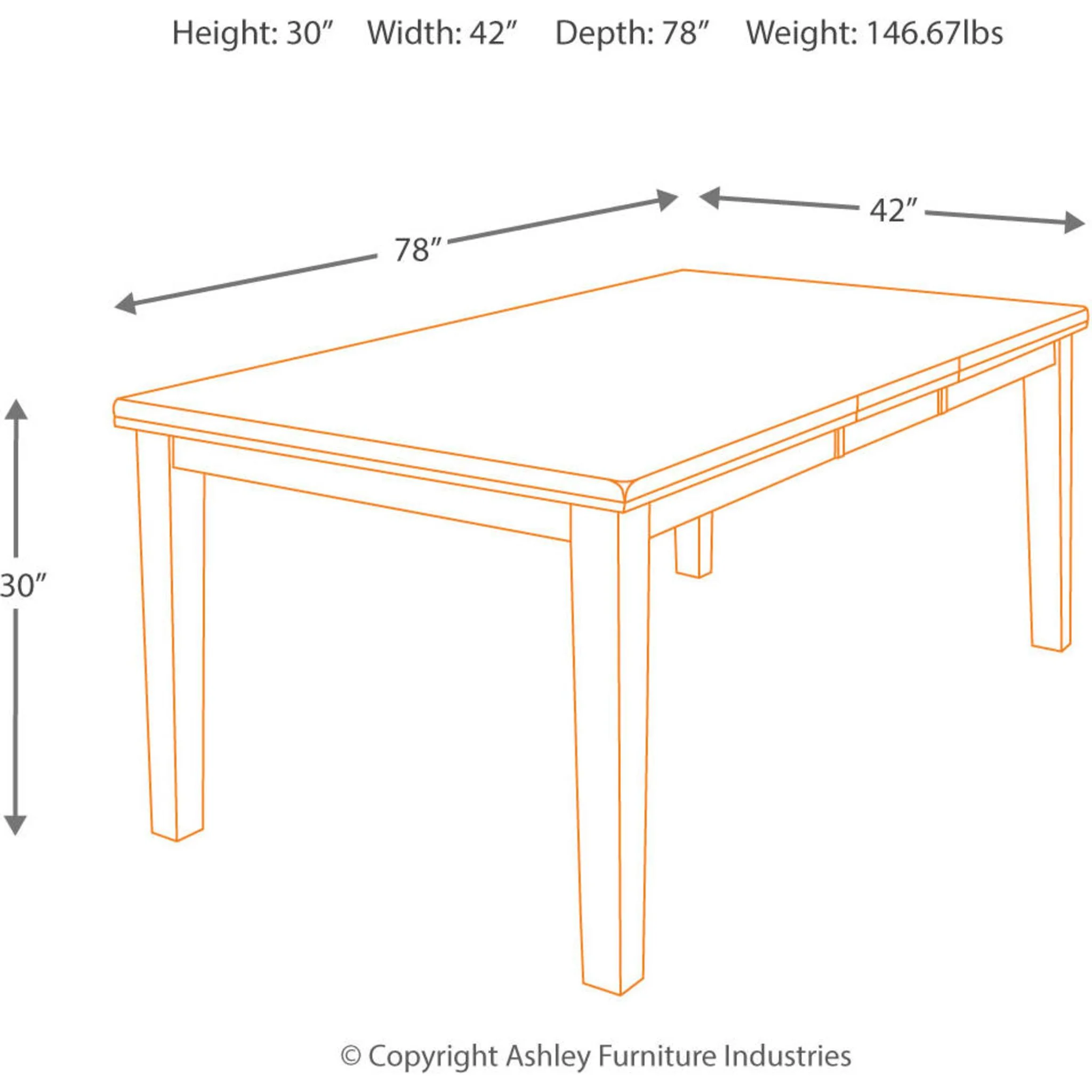 Ralene Dining Extension Table - Medium Brown - (D594-35) - Image 13