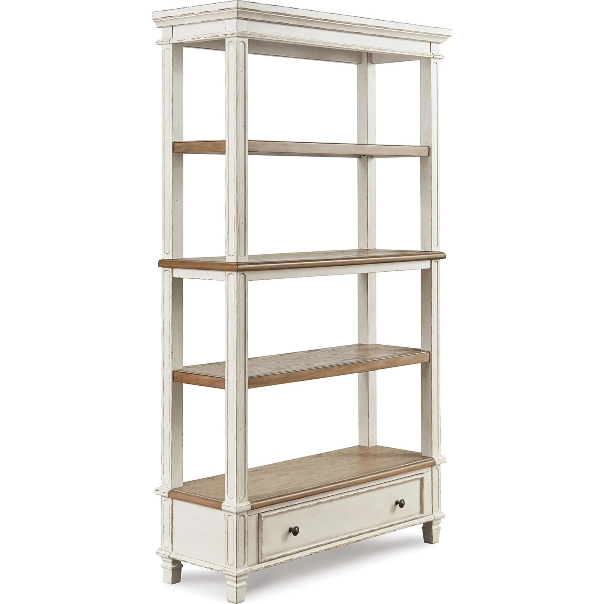 Realyn Bookcase - Brown/White