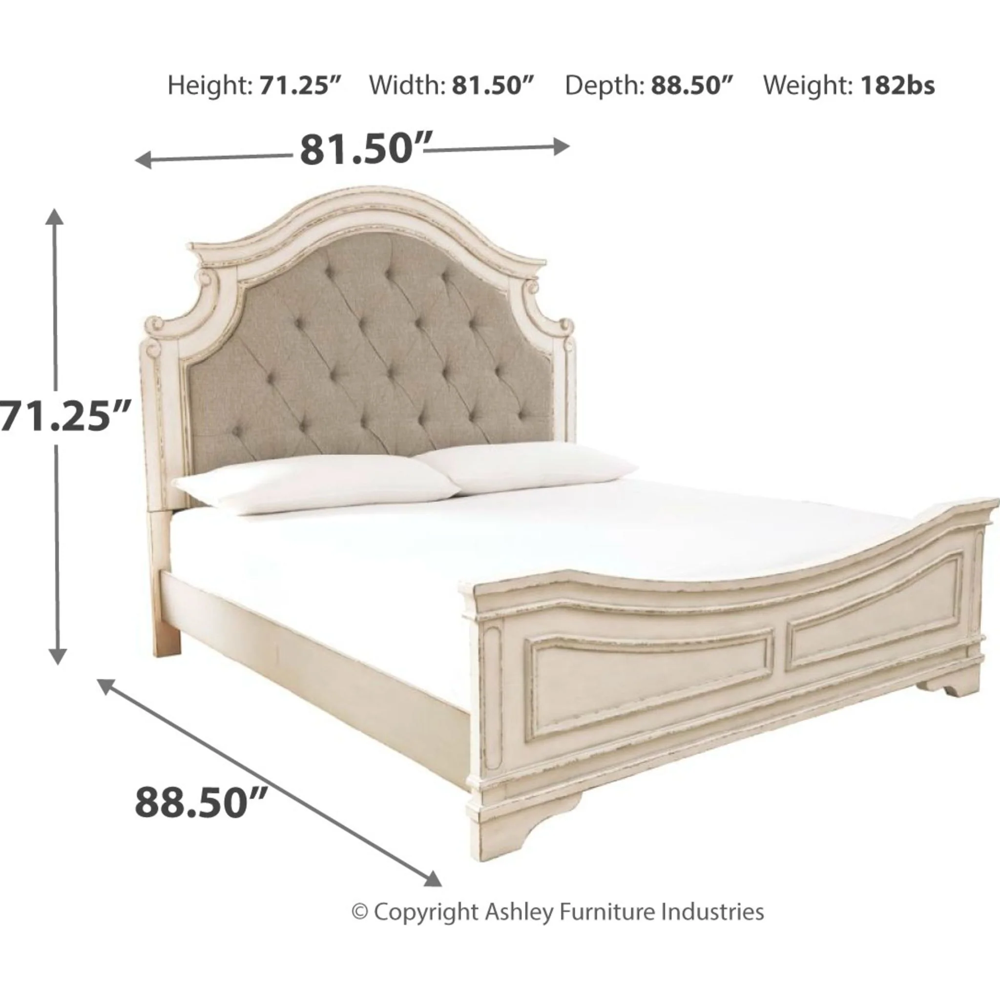 Realyn Panel Bed - White - Image 6