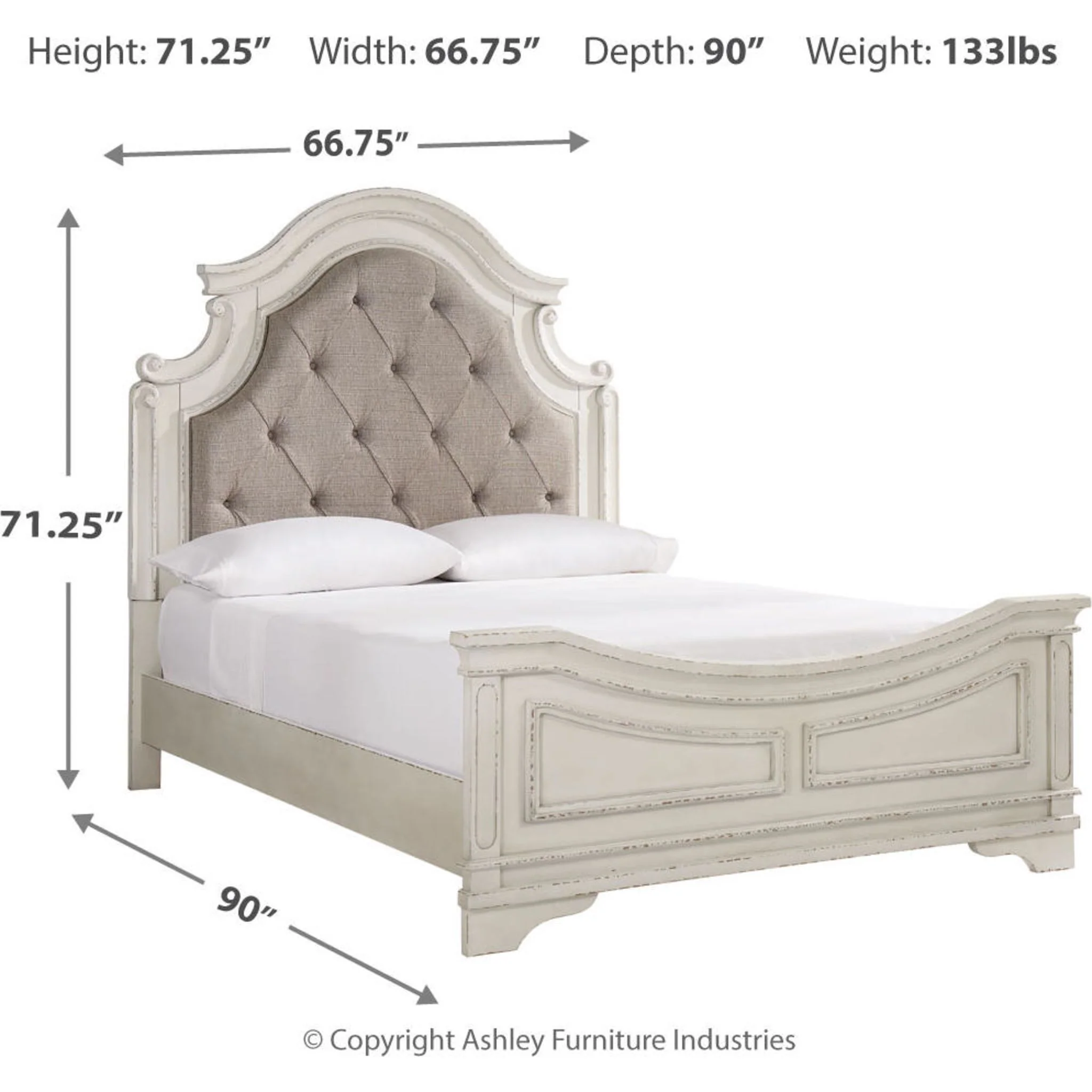 Realyn Panel Bed - White - Image 66
