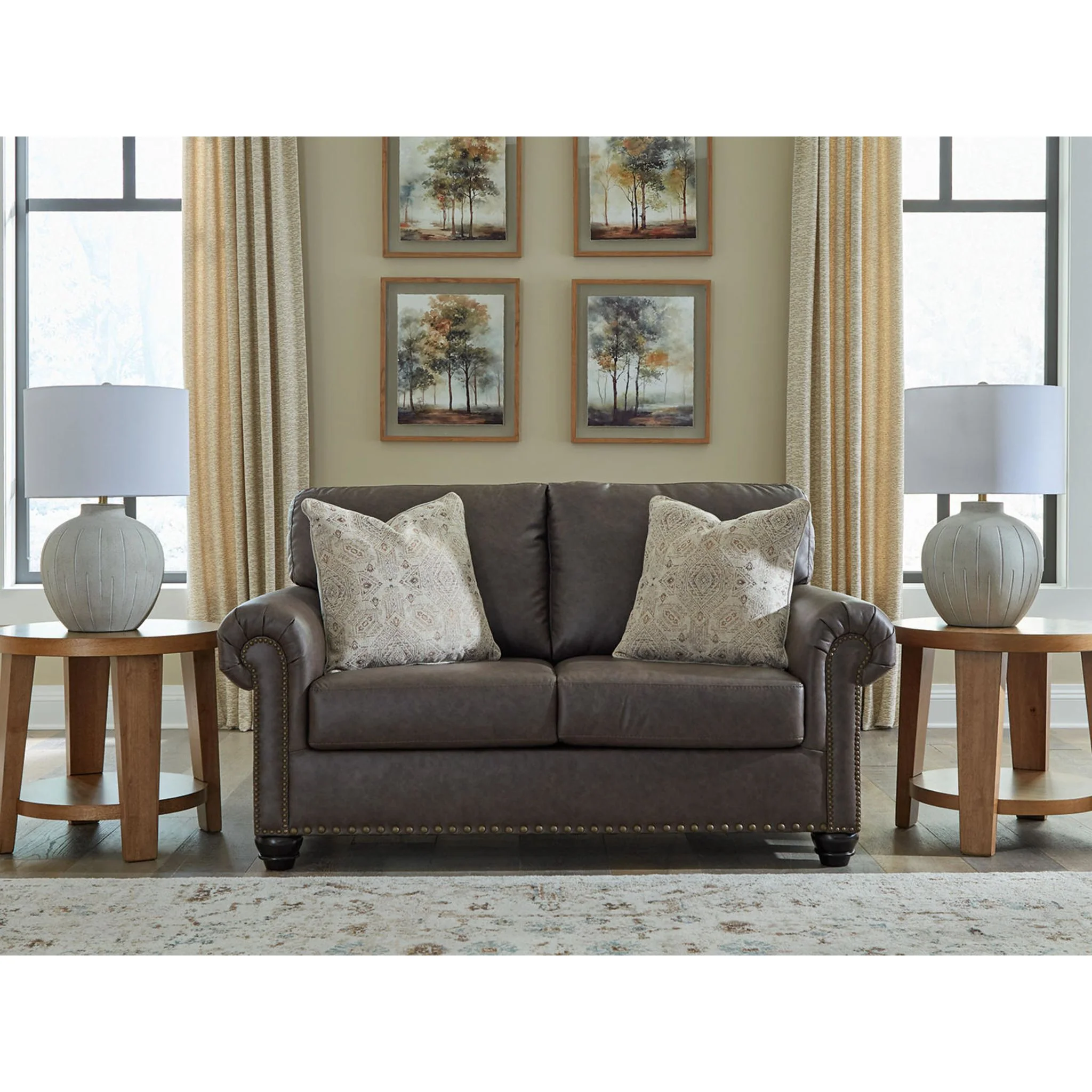Roxmere Loveseat - Umber - Image 4