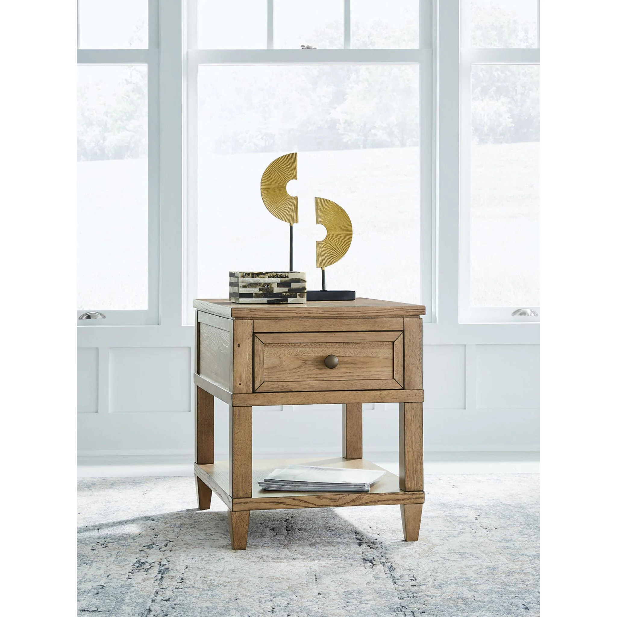 Sharlance End Table - Light Brown - Image 6