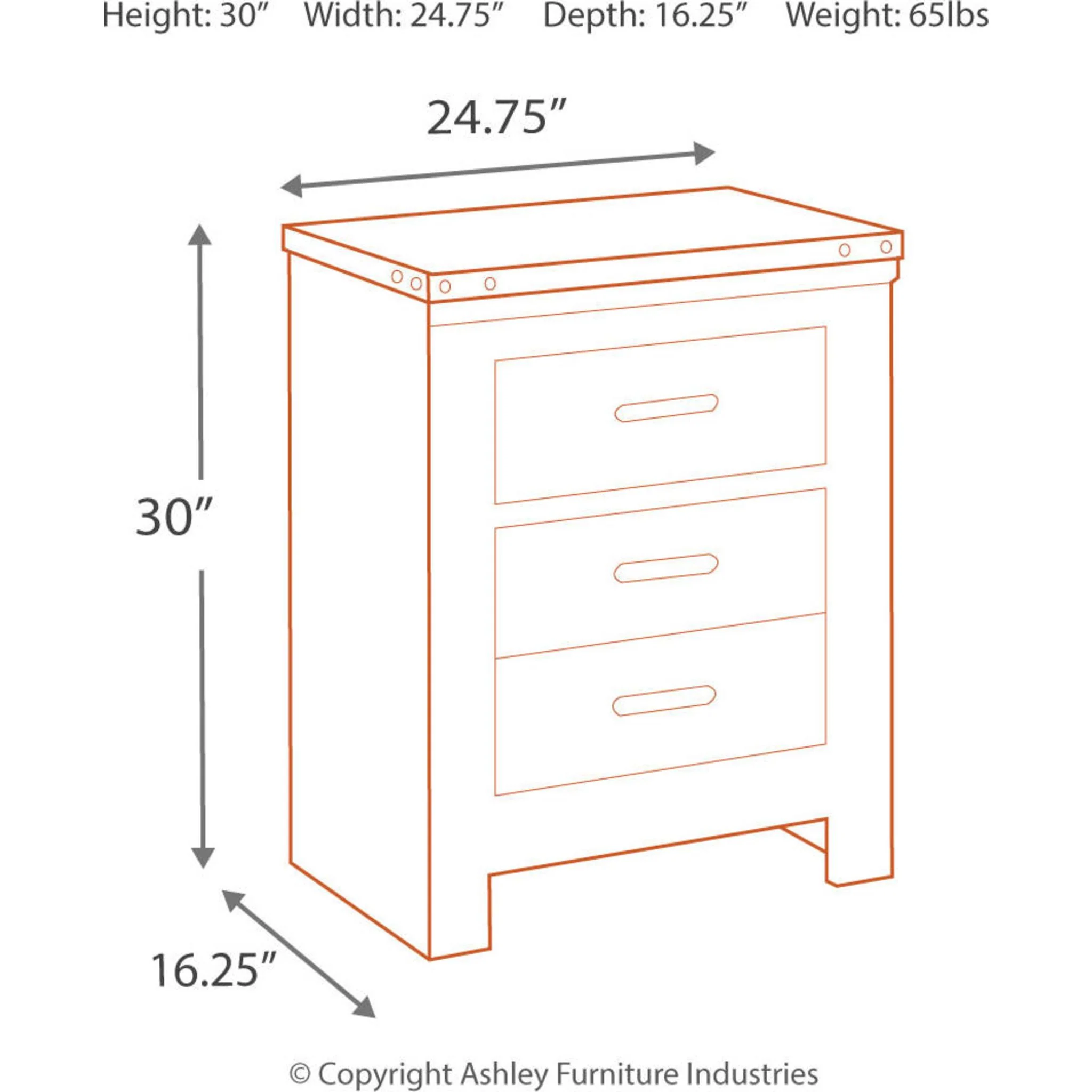 Trinell Nightstand - Rustic - Image 16