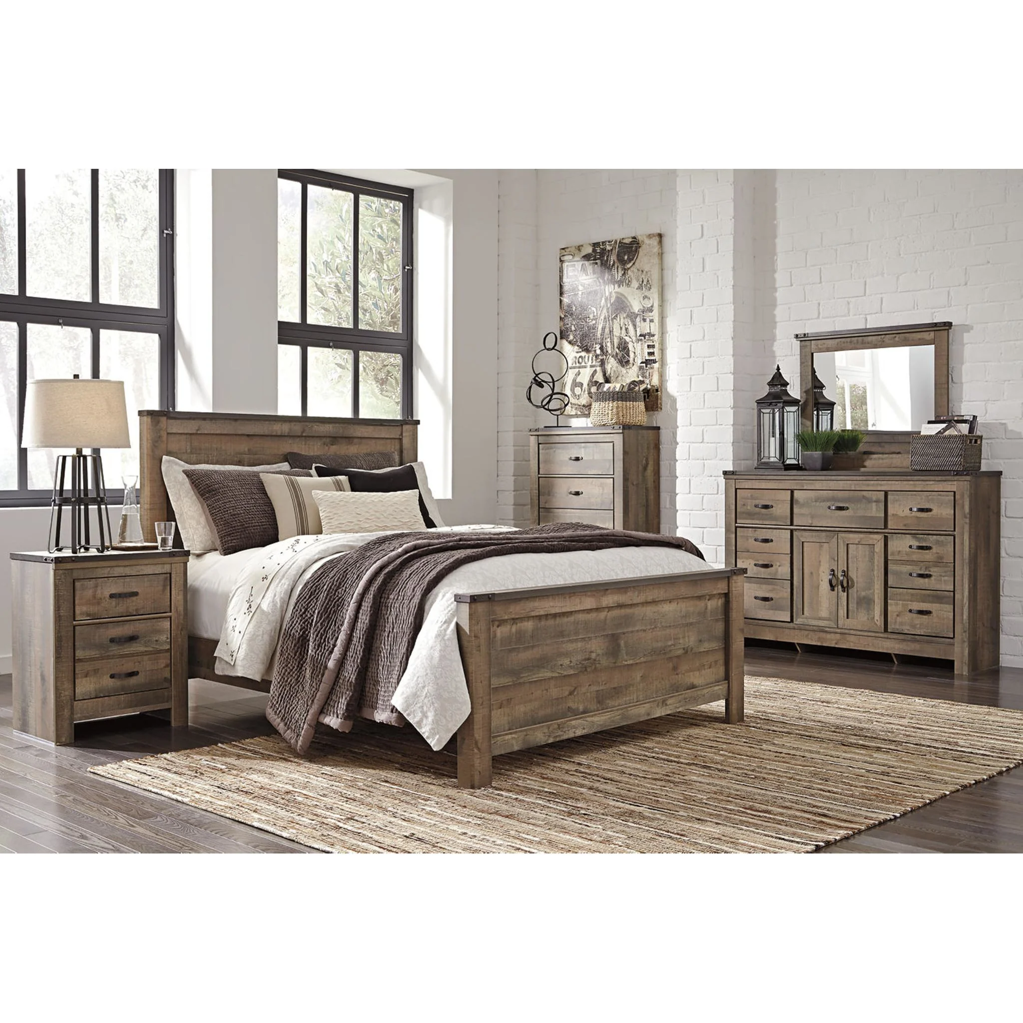 Trinell Panel Bed - Brown - Image 39