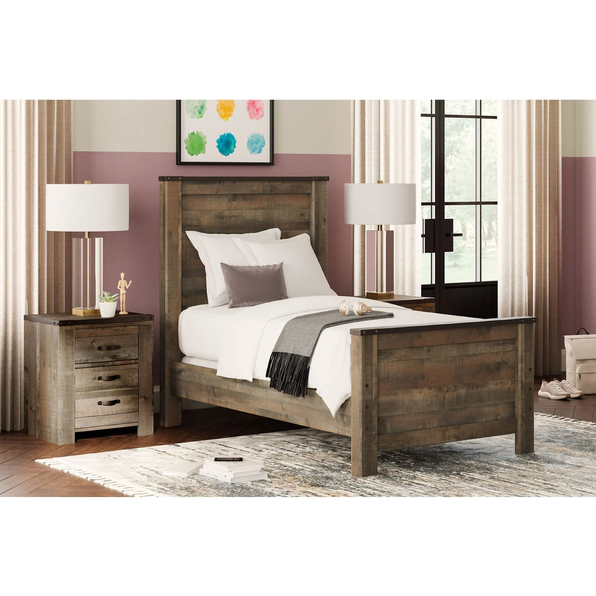 Trinell Panel Bed - Brown - Image 12