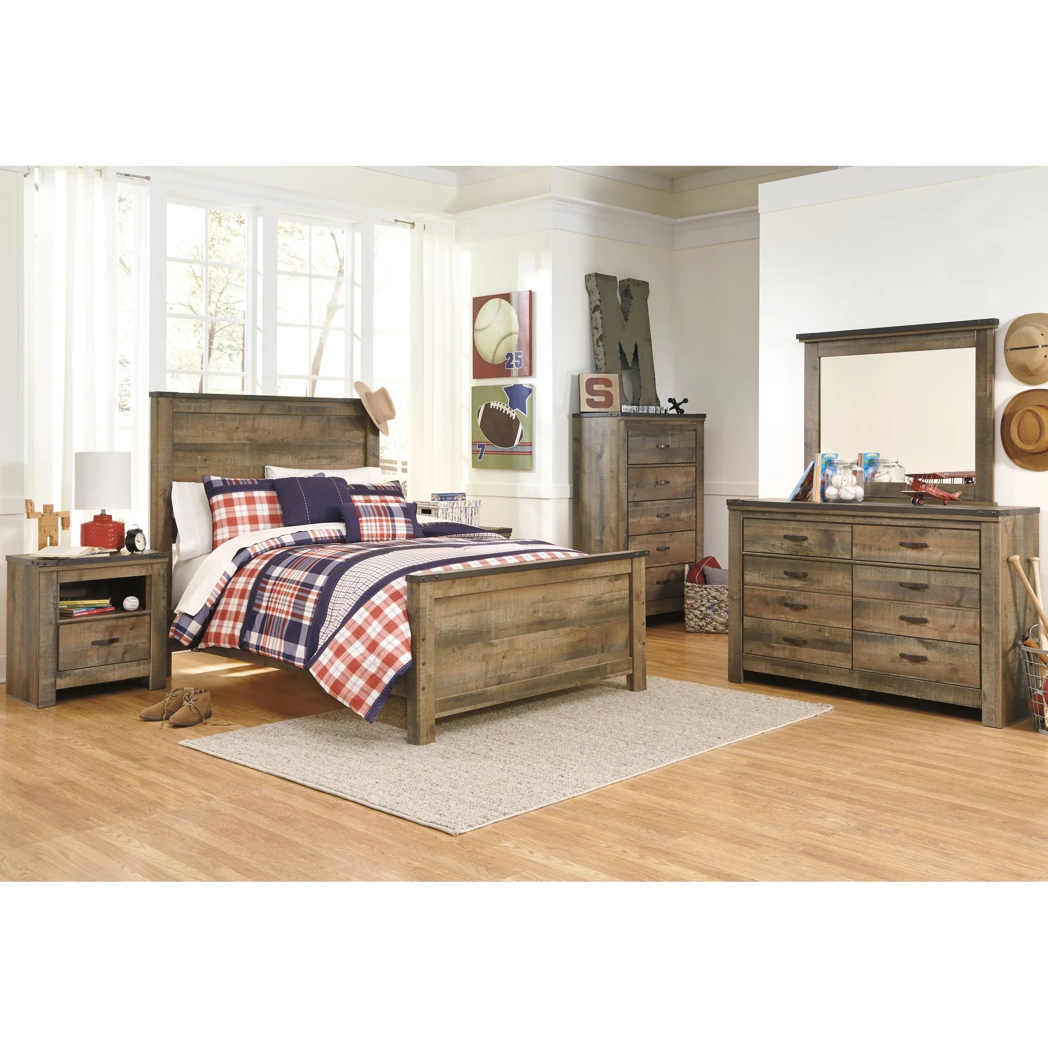 Trinell Panel Bed - Brown - Image 22
