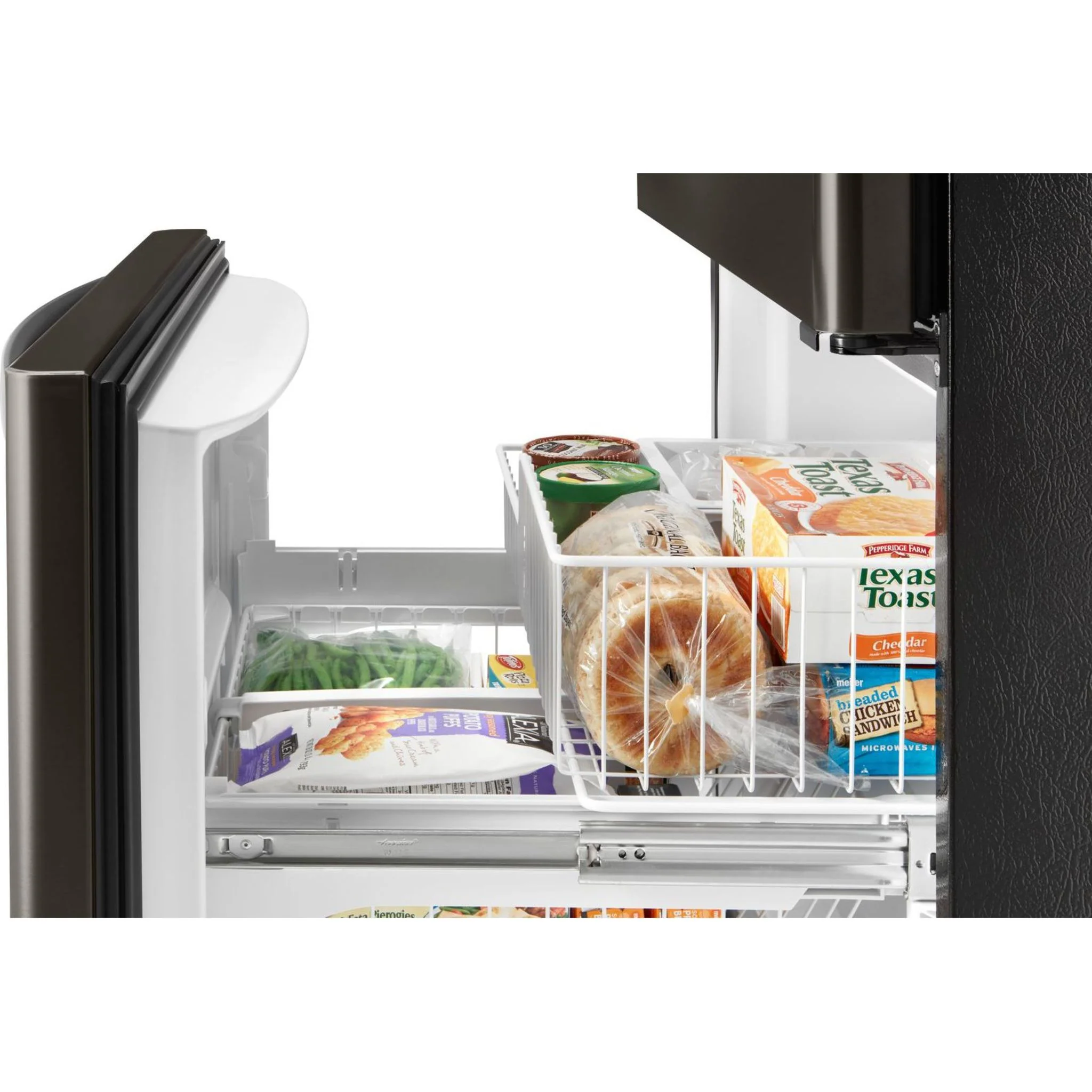 Whirlpool 33-inch wide Bottom-Freezer Refrigerator - 22 cu. ft. -Black Stainless (WRB322DMHV) - Image 37