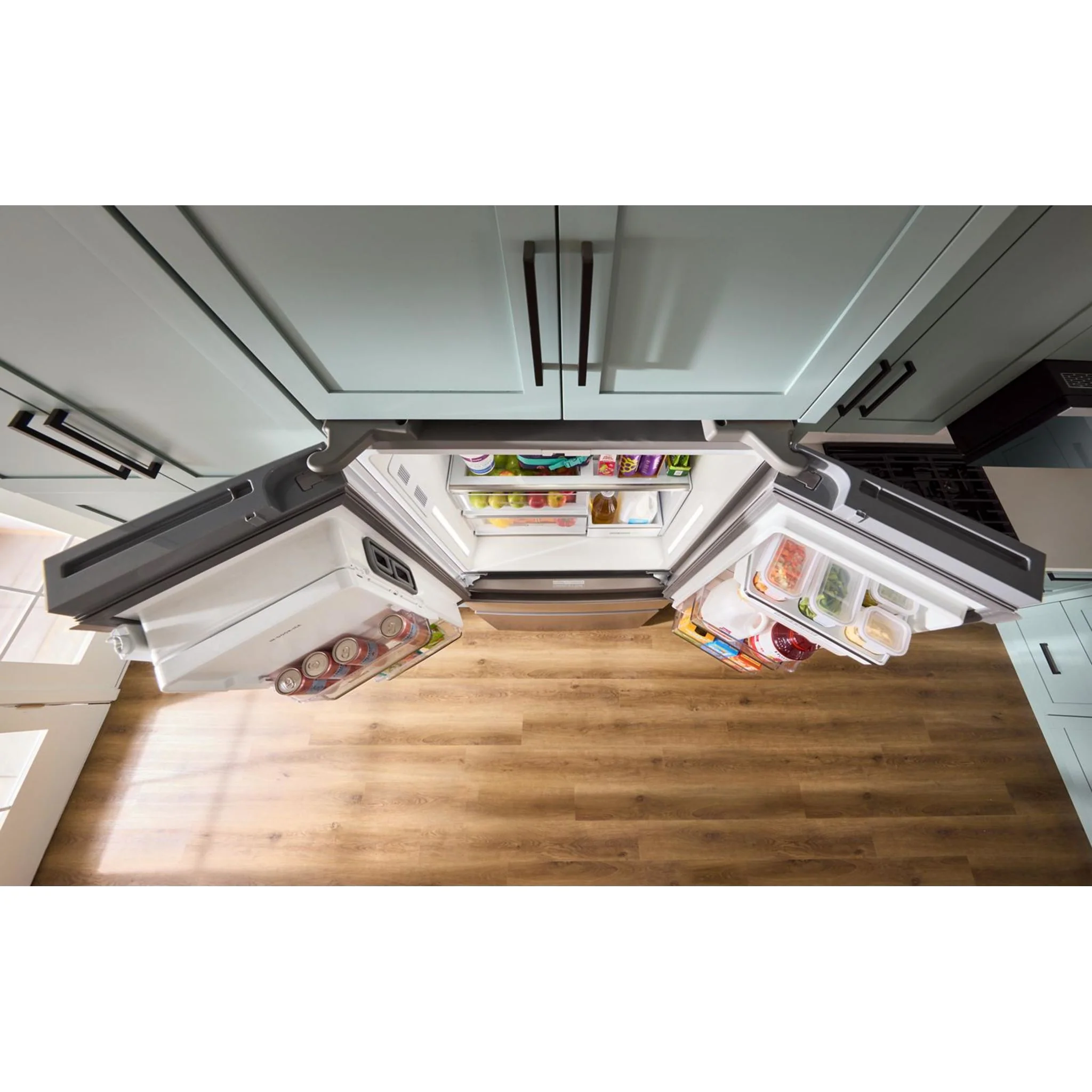 Whirlpool 36-inch Wide True Counter Depth 4-Door French Door Refrigerator - 22 cu. ft. -Fingerprint-Resistant Stainless Finish (WRMC7036RZ) - Image 5