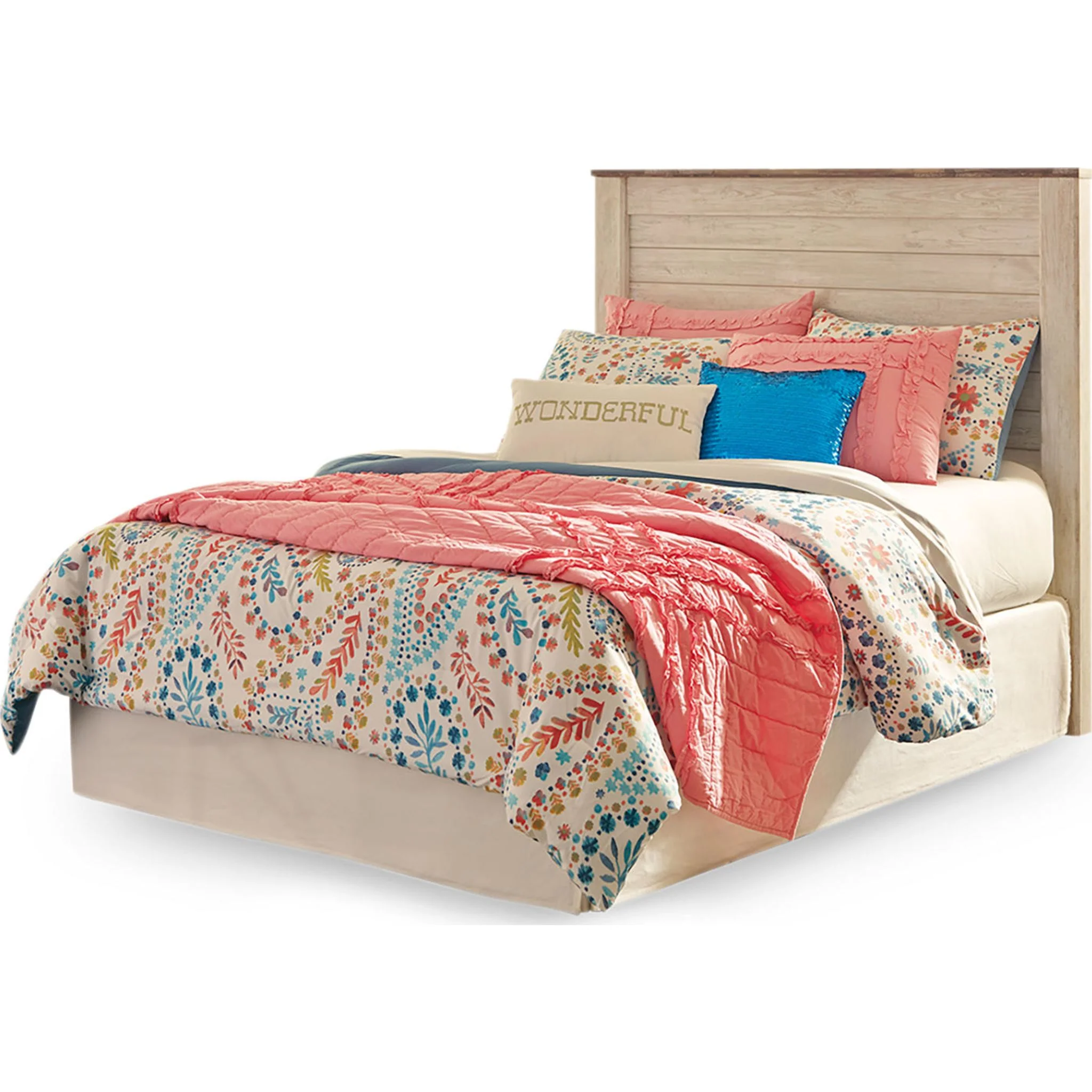Willowton Full Panel Headboard - Whitewash