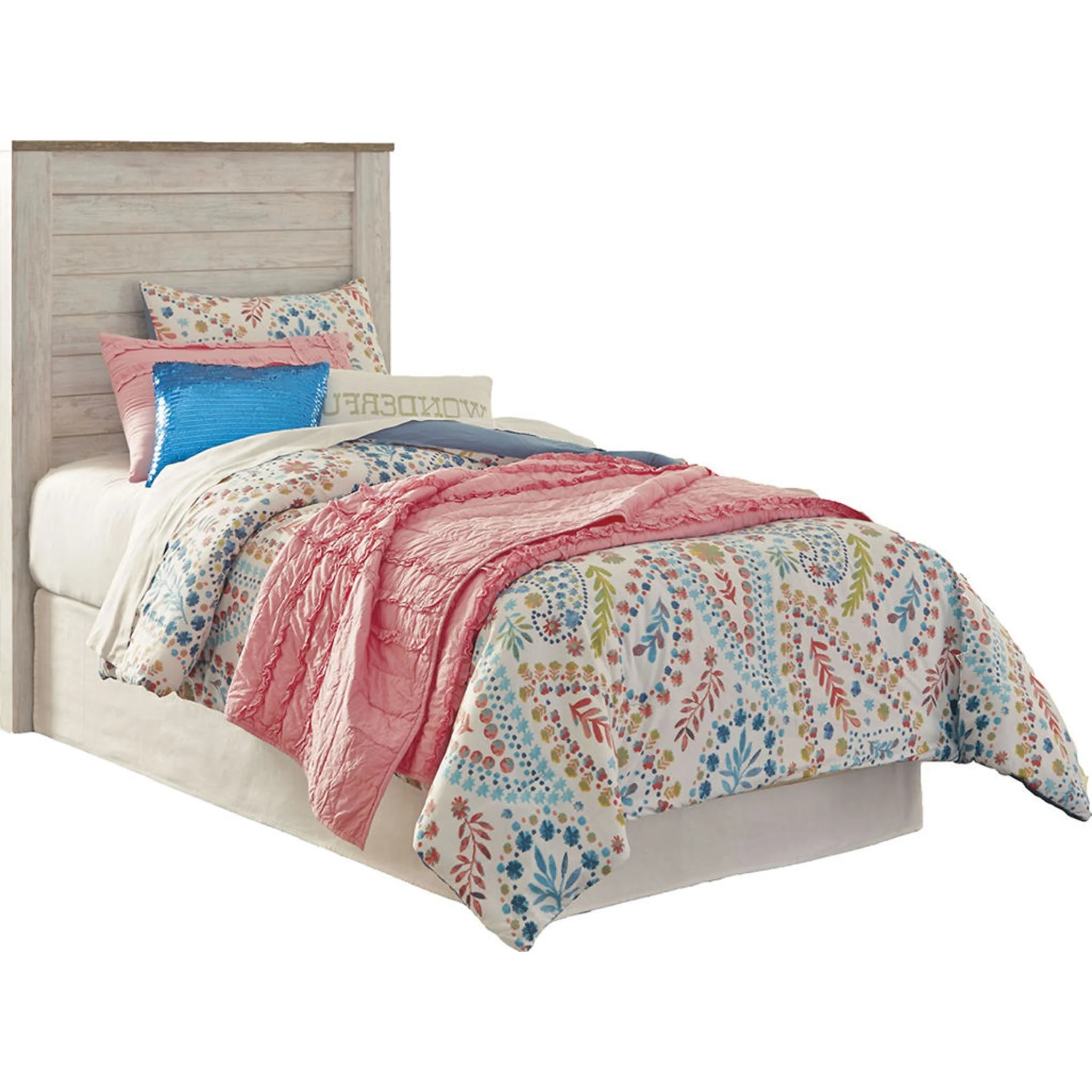 Willowton Panel Headboard - Whitewash - Image 88